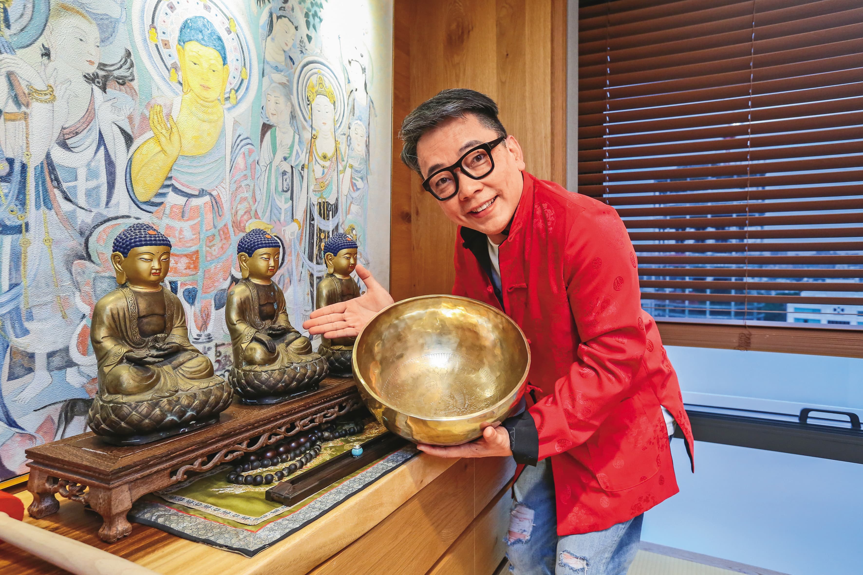詹惟中強調看風水以客為尊,若客戶不滿意開運擺飾,可以退回。