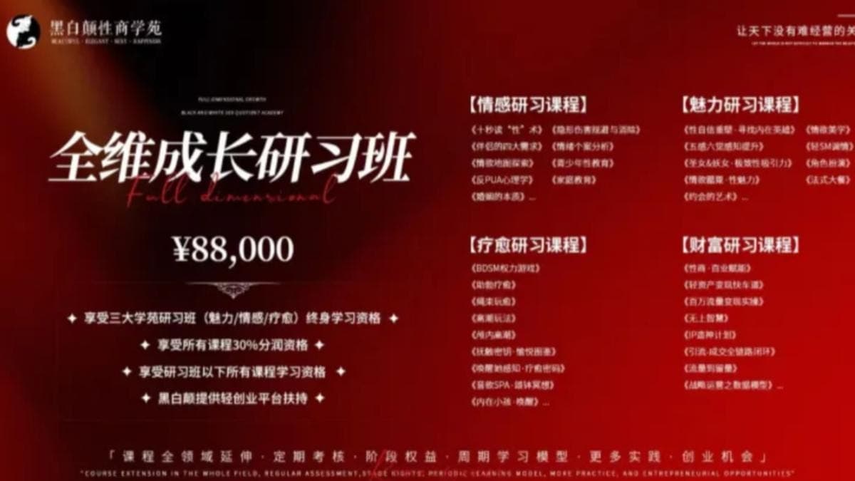 「頂級導師班」綑綁醫美療程外,還提供高達30%的分潤機制,引發爭議。(翻攝自微博)