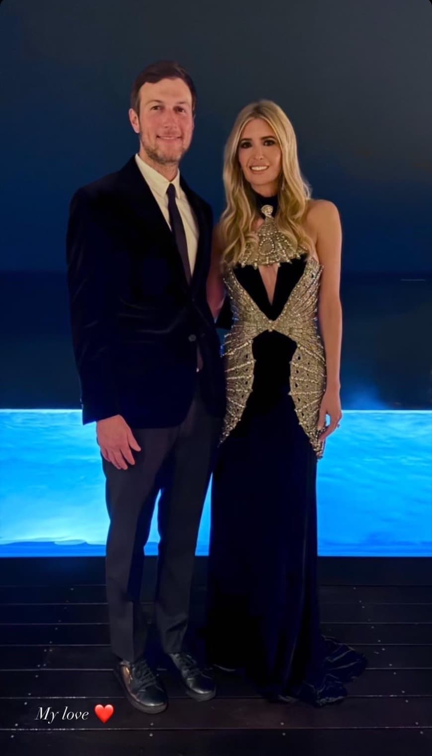 伊凡卡與老公庫許納結婚14年，感情如膠似漆。（翻攝Ivanka Trump IG）