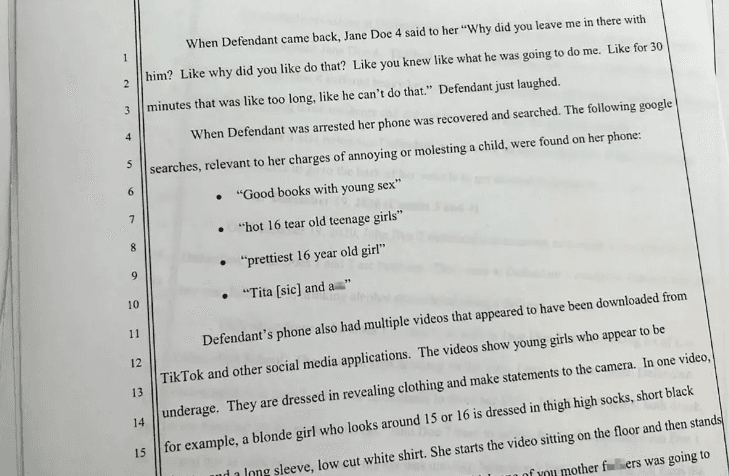 歐康娜還特意上網尋找「16歲的辣妹」、「16歲的美眉」、「對年輕人性愛有幫助的書」。(翻自《每日星報》)