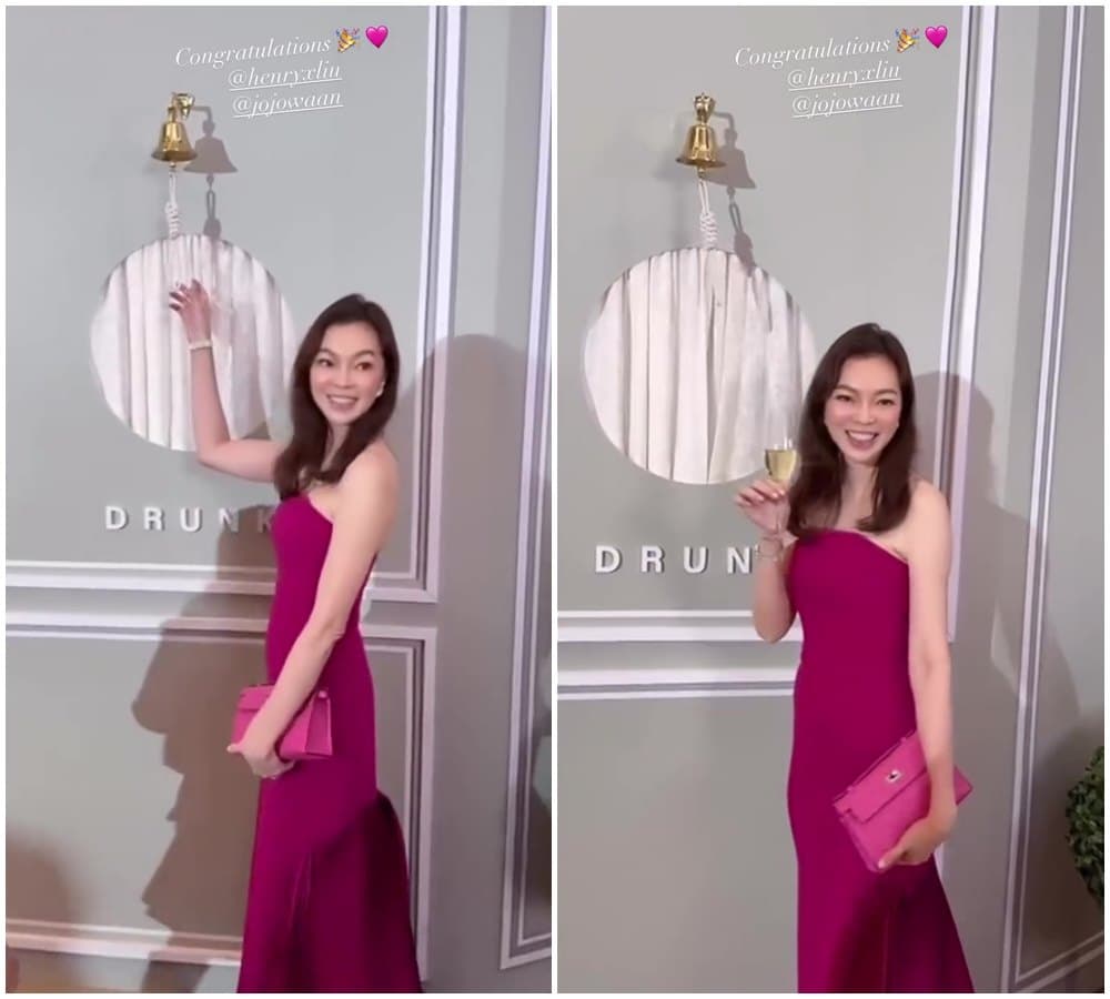 曾馨瑩參加婚禮,手上的愛馬仕包相當吸睛。(翻攝hsin_ying_tseng IG)