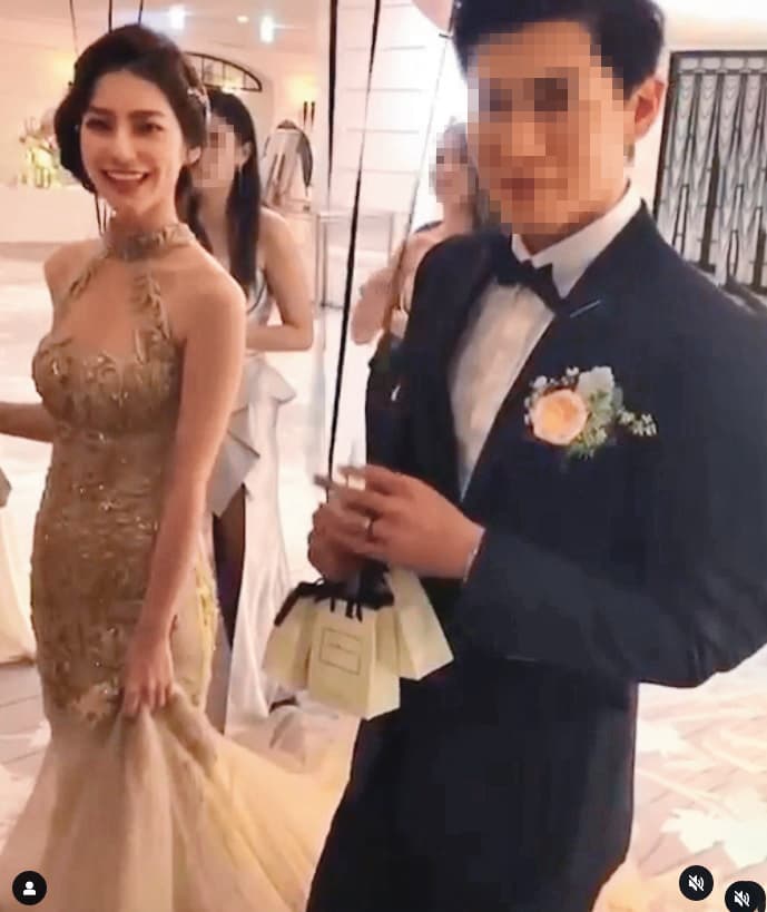 Mandy(左)於2018年曾結婚,前夫Robert(右)是室內設計師,婚後疑因聚少離多,最後離婚收場。