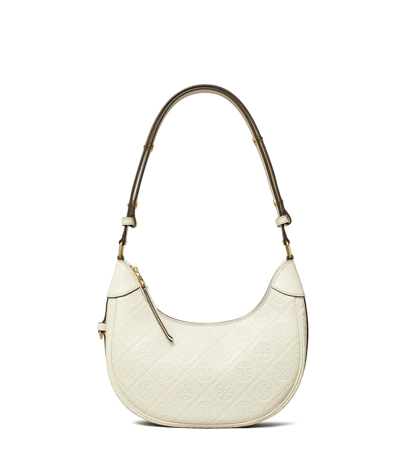 薛仁雅同款T Monogram Leather半月包。NT$19,900(TORY BURCH提供)