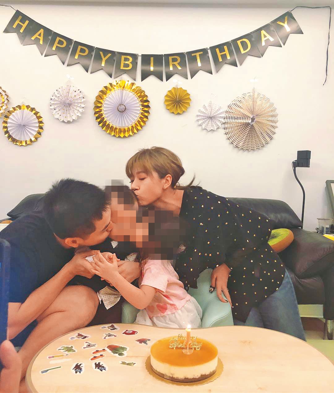 方志友(右一)、楊銘威(左一)當年未婚懷孕結婚,為了孩子曾經努力經營家庭。(翻攝自方志友臉書)
