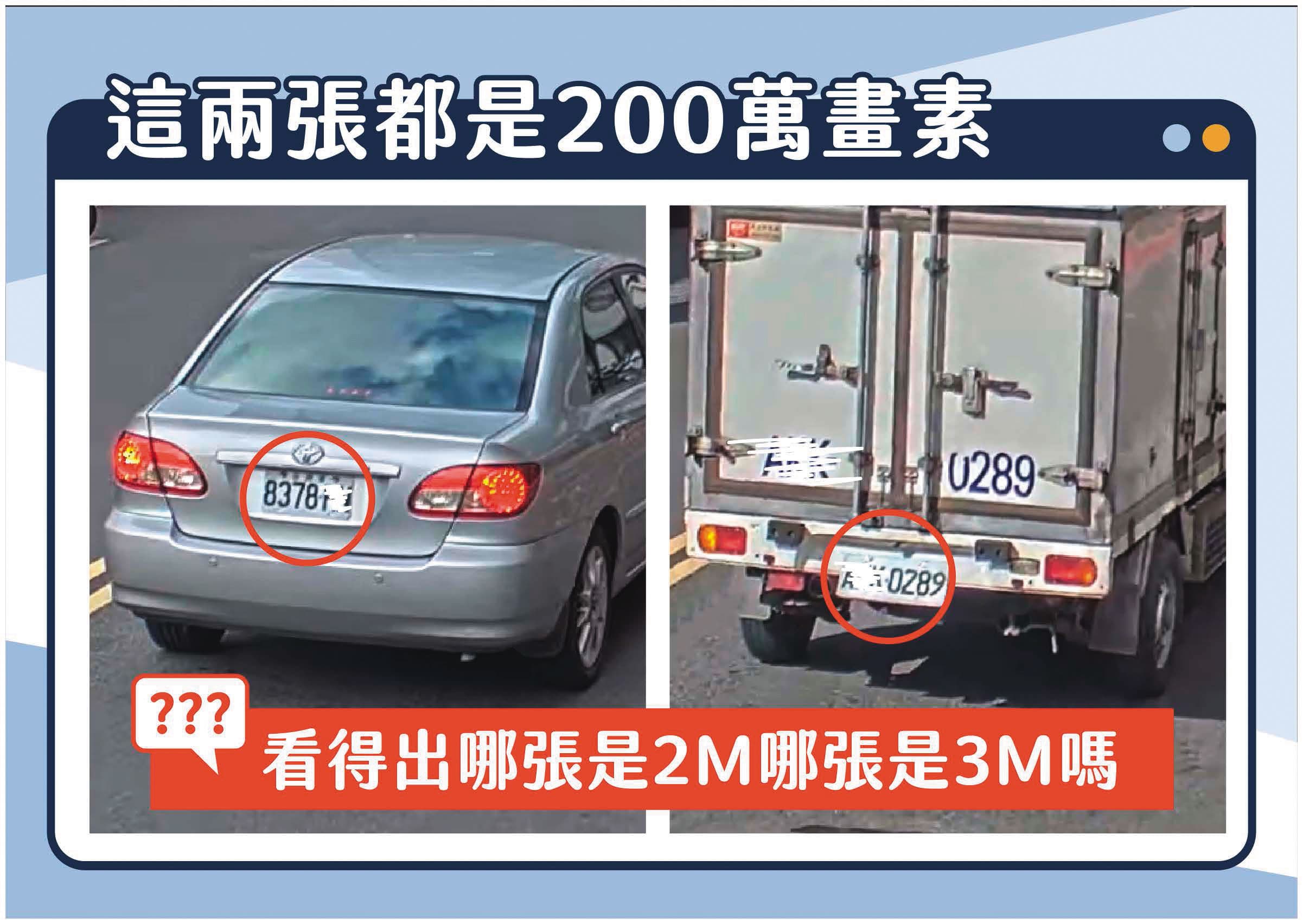 近1萬7千組北市警局監視器經實測在近8成路段,使用2M頻寬與3M頻寬的成相,肉眼辨識度差距不大。(翻攝柯市府記者會簡報)