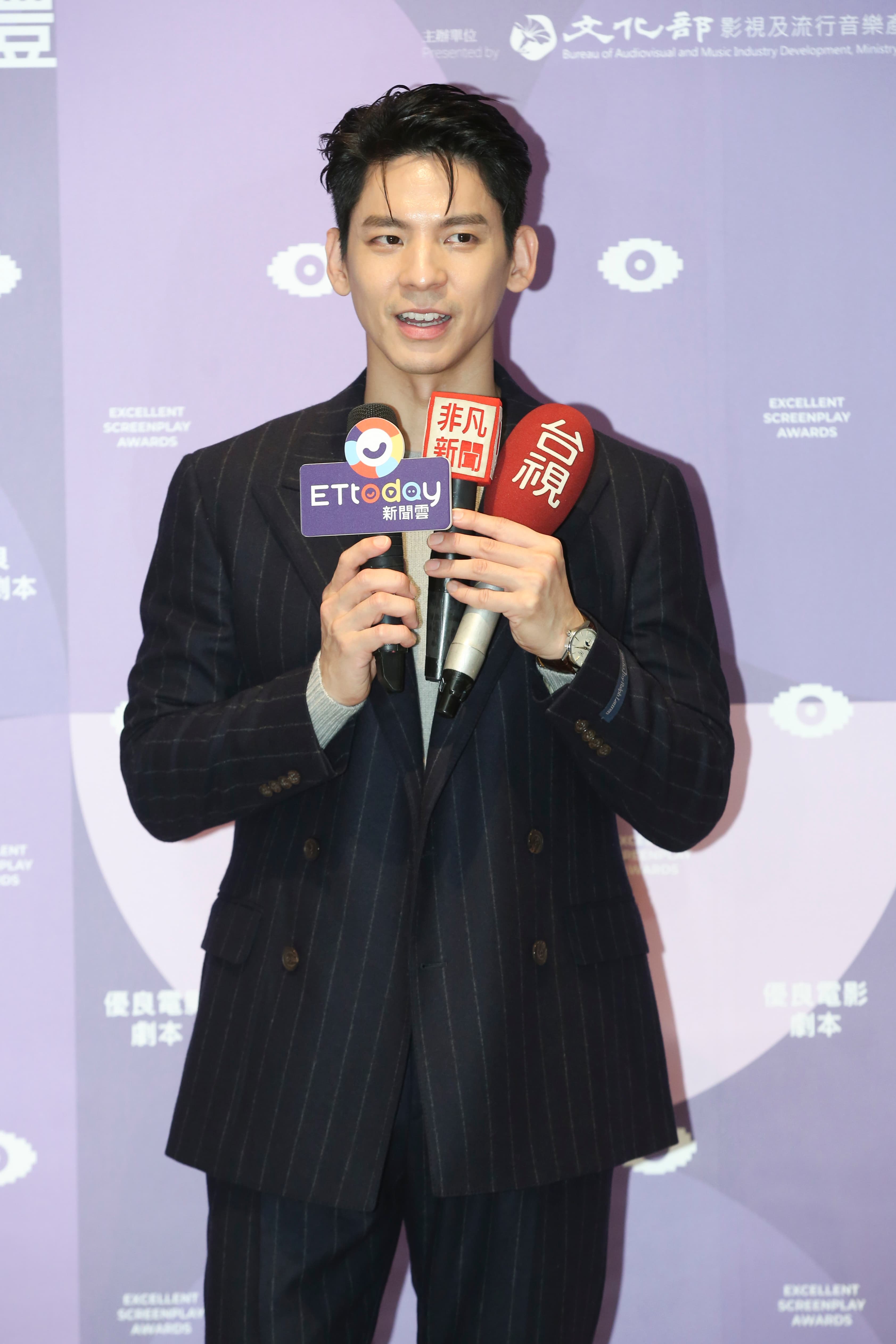 聽聞許光漢希望他得獎,林柏宏回應謝謝之外也打趣「毛毛會保佑」。