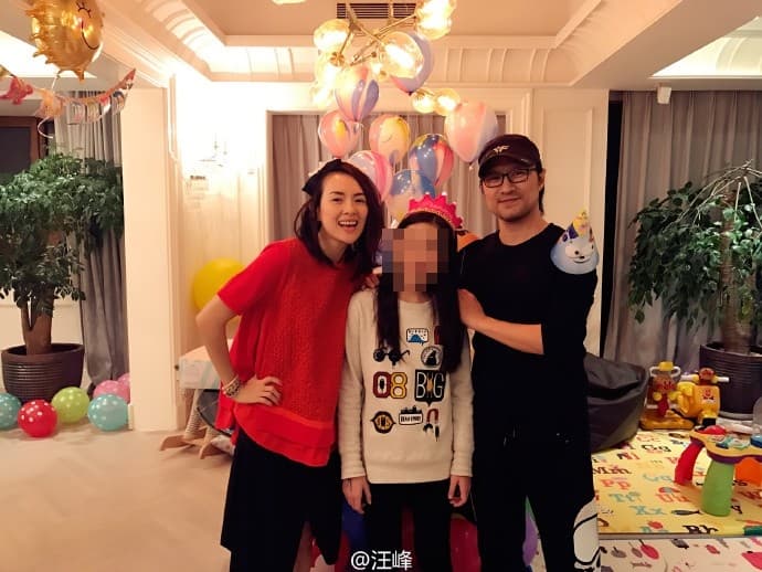 章子怡離婚後,和汪峰女兒還是保持好感情。(翻攝自汪峰微博)