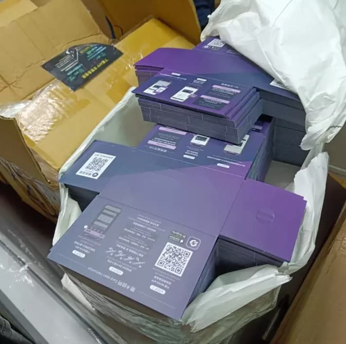 專案小組查扣2萬7千多張違法網卡。(雲林地檢署提供)