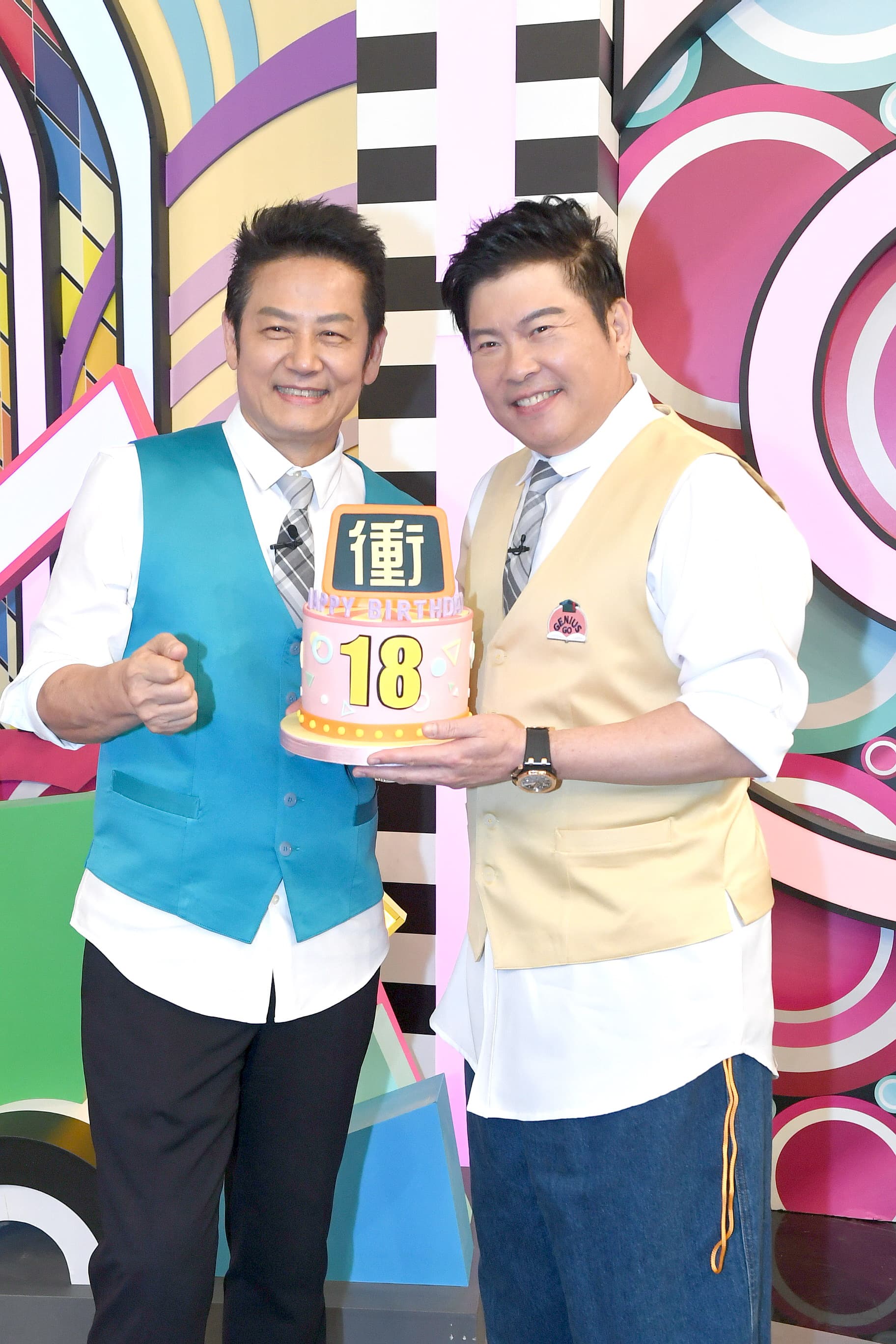 徐乃麟、曾國城主持《天才衝衝衝》邁入第18年。(華視提供)