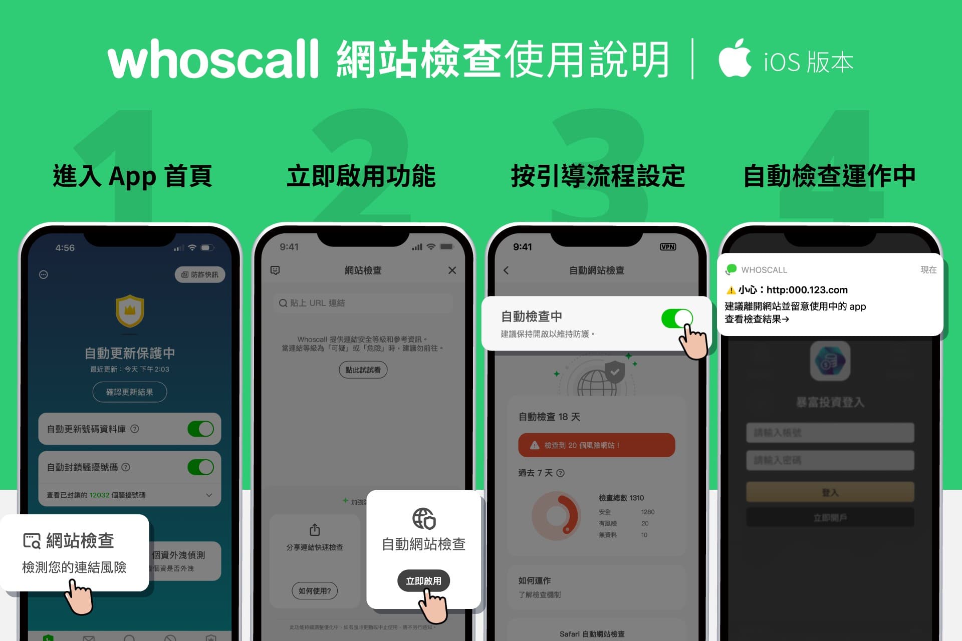 新功能說明介面。(刑事局提供)