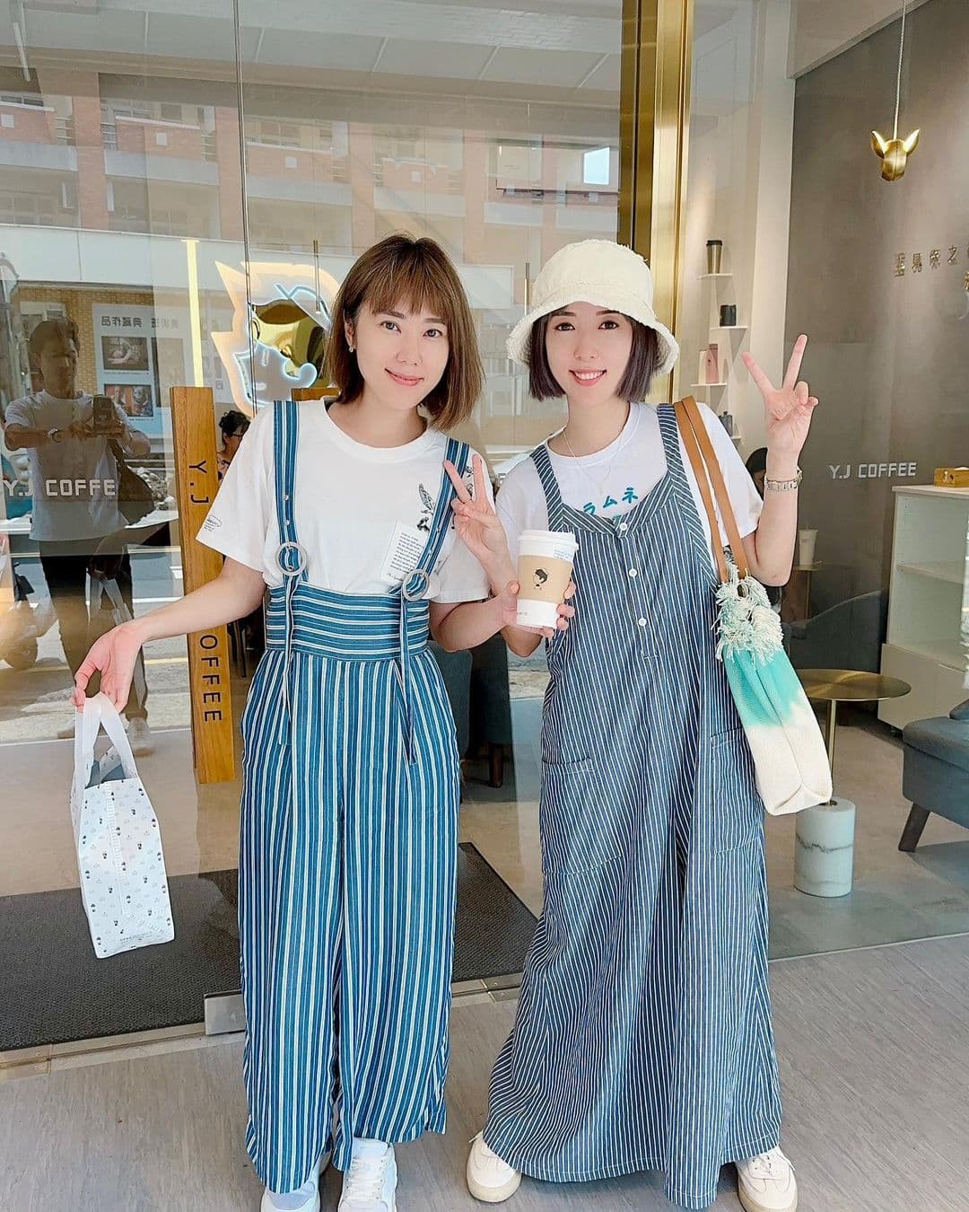 蔡函岑(左)與「五熊」蔡頤榛(右)是親姊妹。(翻攝自@bernice0222 IG)