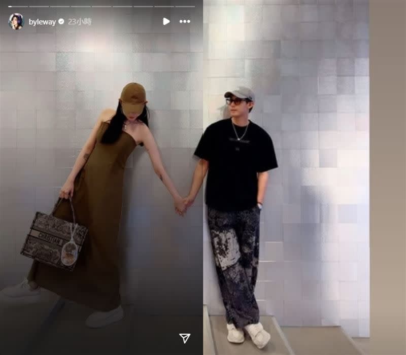 許允樂與李玉璽之前有同時貼過閃一半的牽手照。(IG)