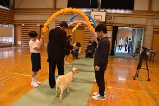 南醬參加入學典禮,場面十分逗趣。(翻攝自南永小學官網)