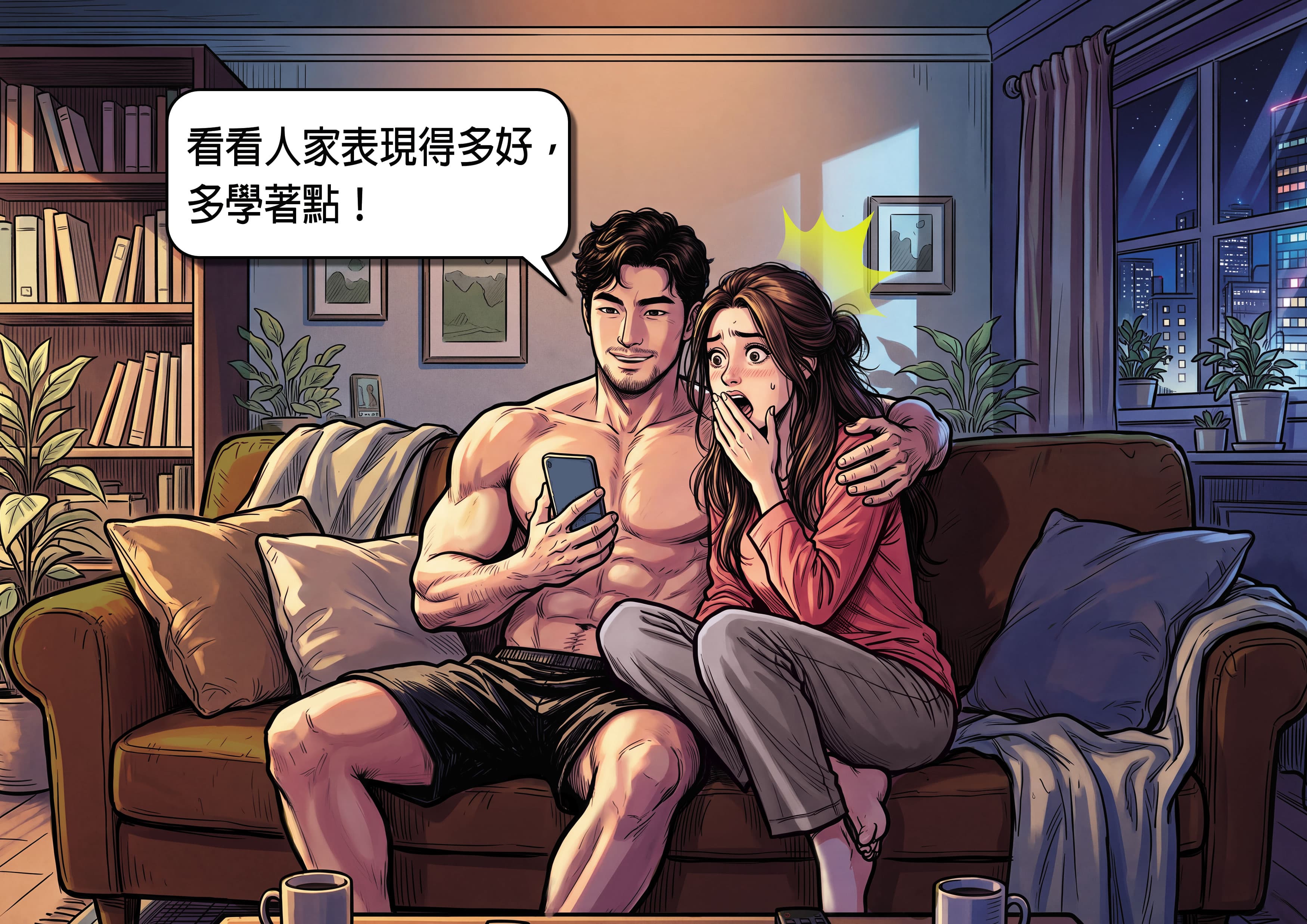 書記官游立綸（左）秀出與AV女優合拍的性愛片，要女友多學著點！