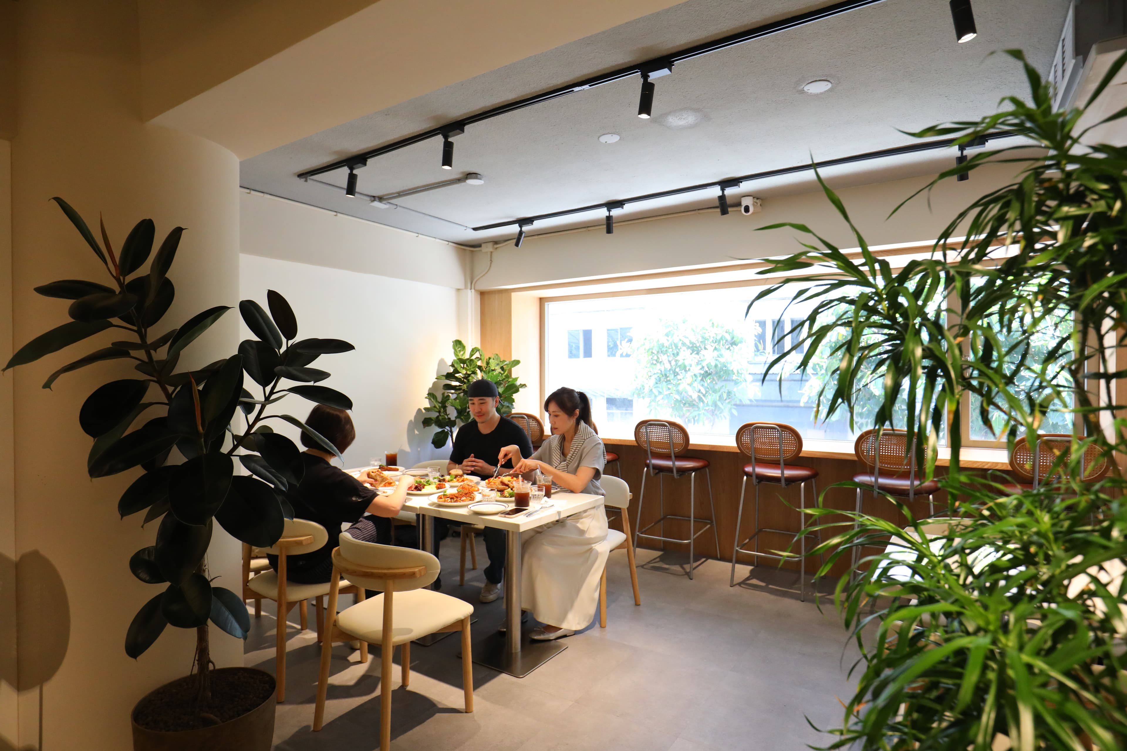 「SBREAD」的2樓大窗引入樹蔭綠意,是可以舒適吃頓早午餐的地方。
