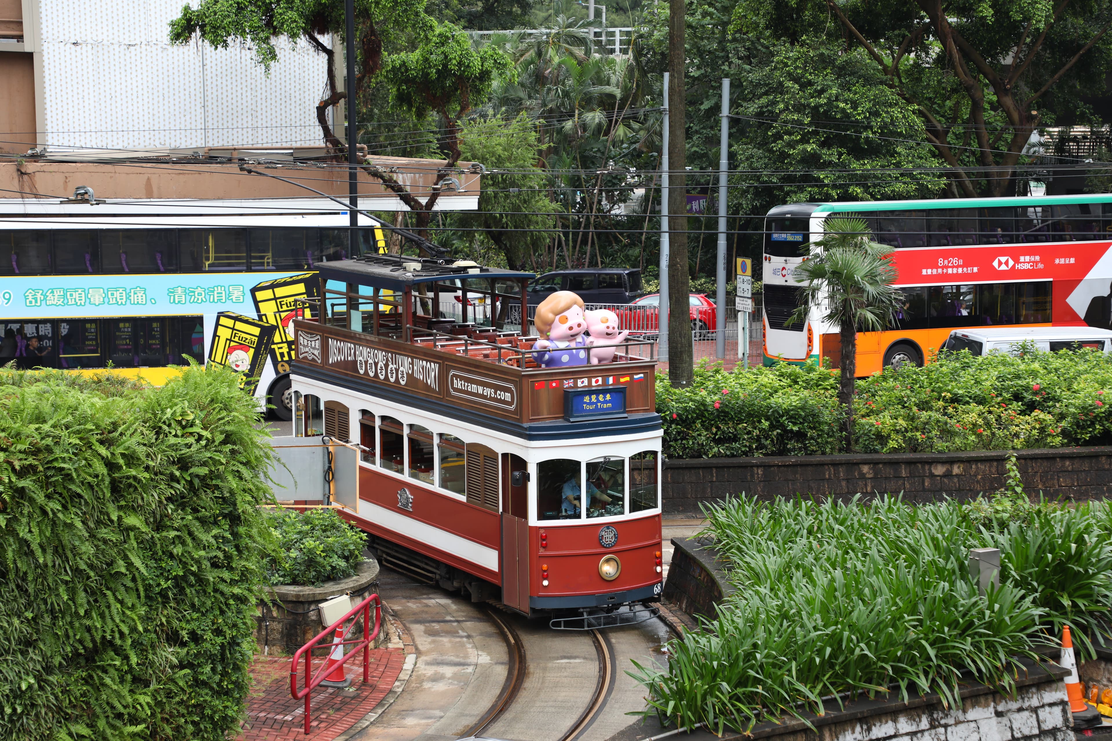 電車全景遊提供A與B兩條觀光路線,可選在銅鑼灣總站或上環(西港城)總站上車。
