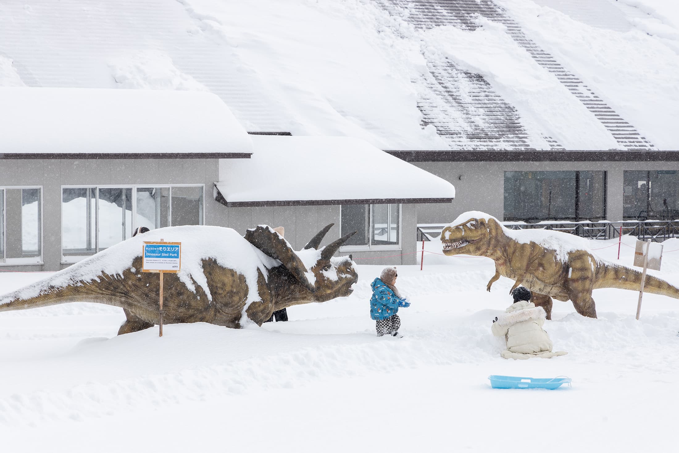 除了滑雪，度假村內也有許多玩雪設施與體驗，適合全家大小同行。