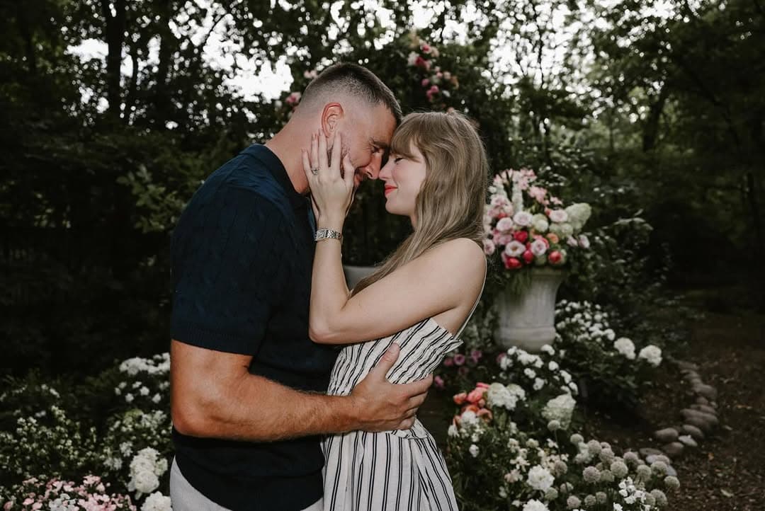泰勒絲26日宣布與凱爾西訂婚,普天同慶。(翻攝taylorswift IG)
