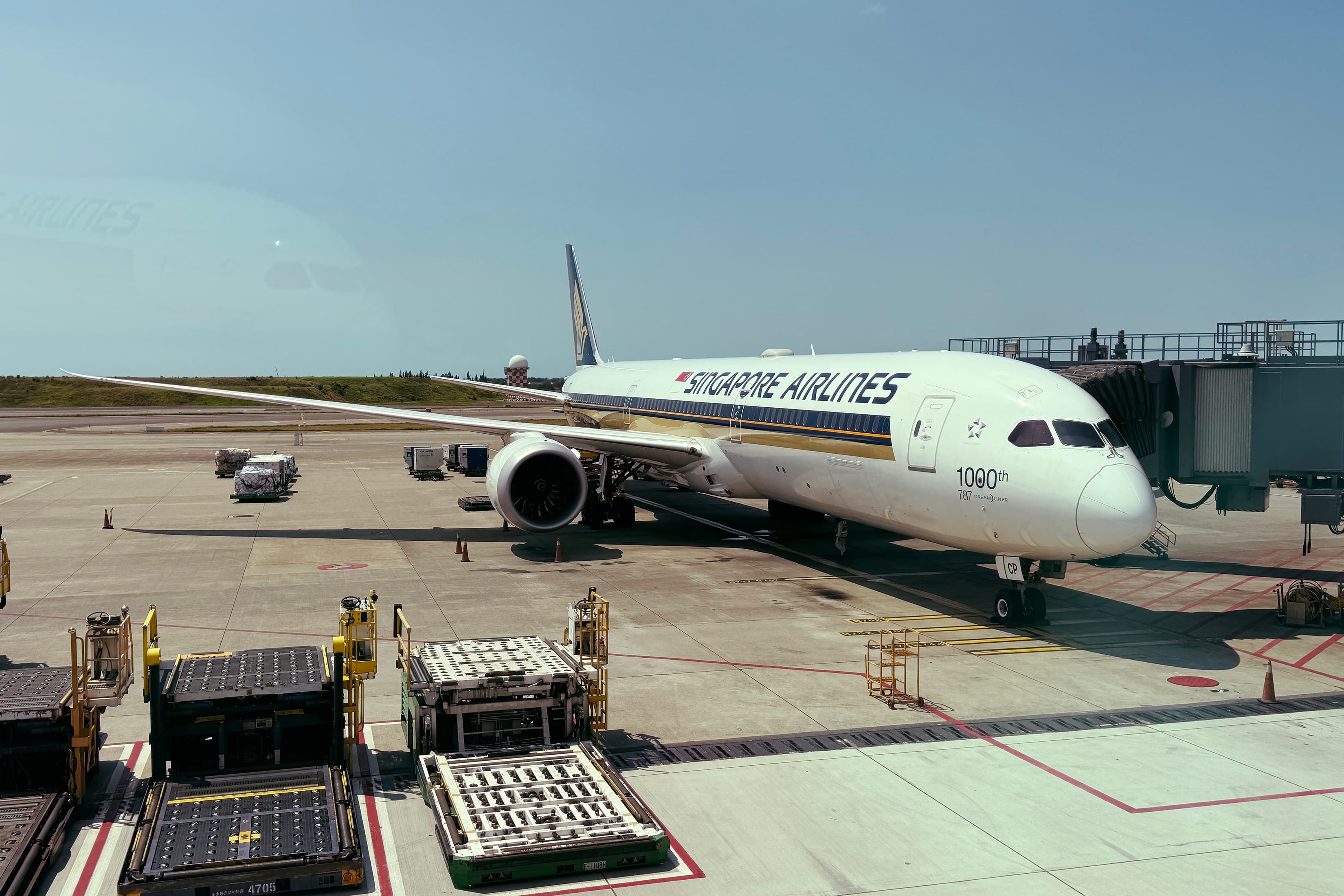 新航每天固定提供兩班B787-10機型往返台北與新加坡。