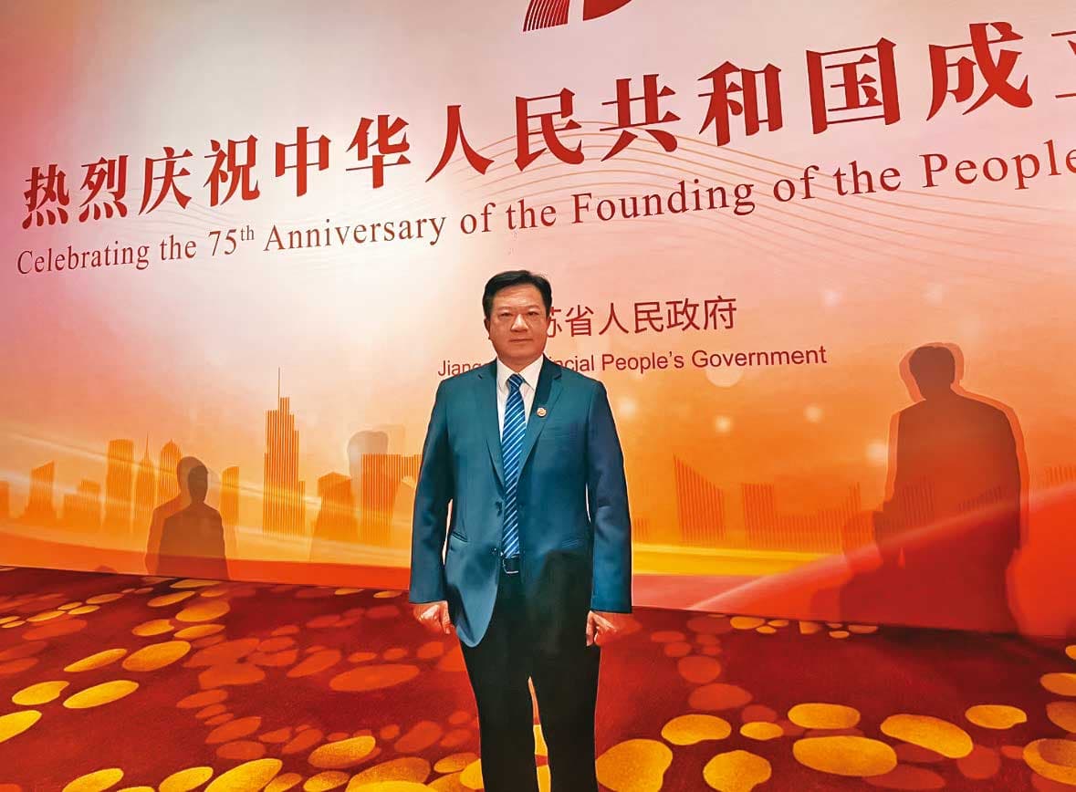 張建智愛熱鬧和重氣派,不顧桓鼎董事反對,堅持參選鎮江台商協會會長。(讀者提供)