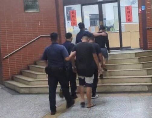 洪男等人被依妨害秩序、傷害、妨害自由等罪嫌移送法辦。(警方提供)