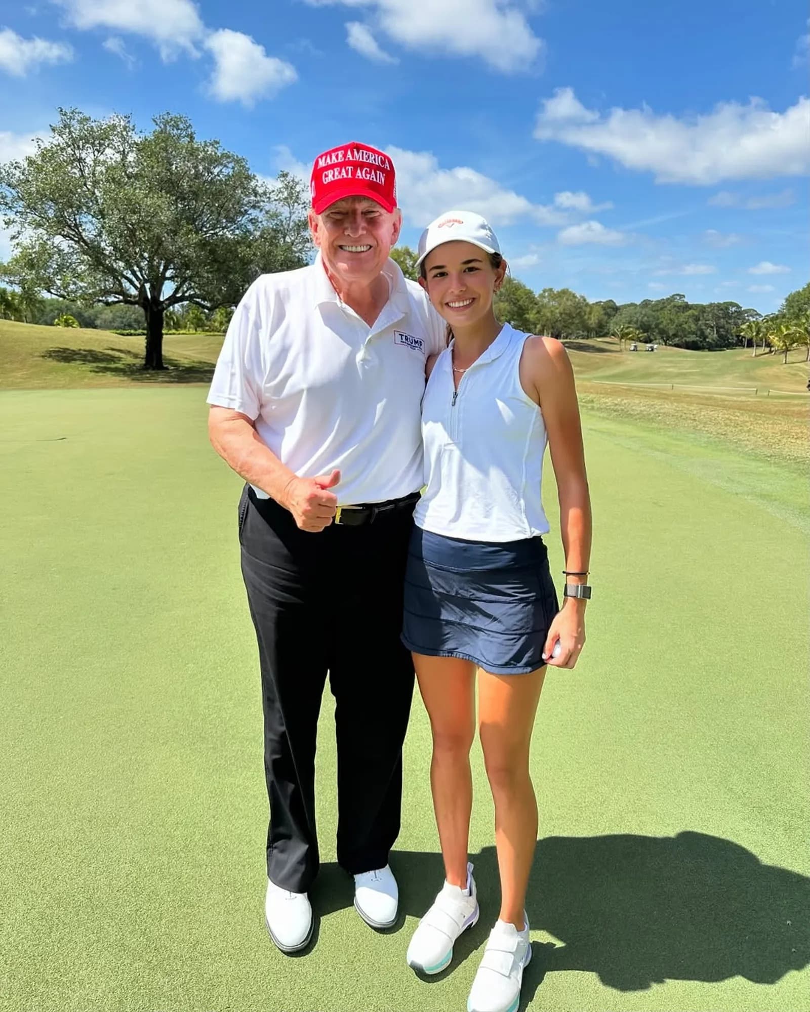 凱伊和爺爺川普都愛打高爾夫。(翻攝kaitrumpgolfer IG)