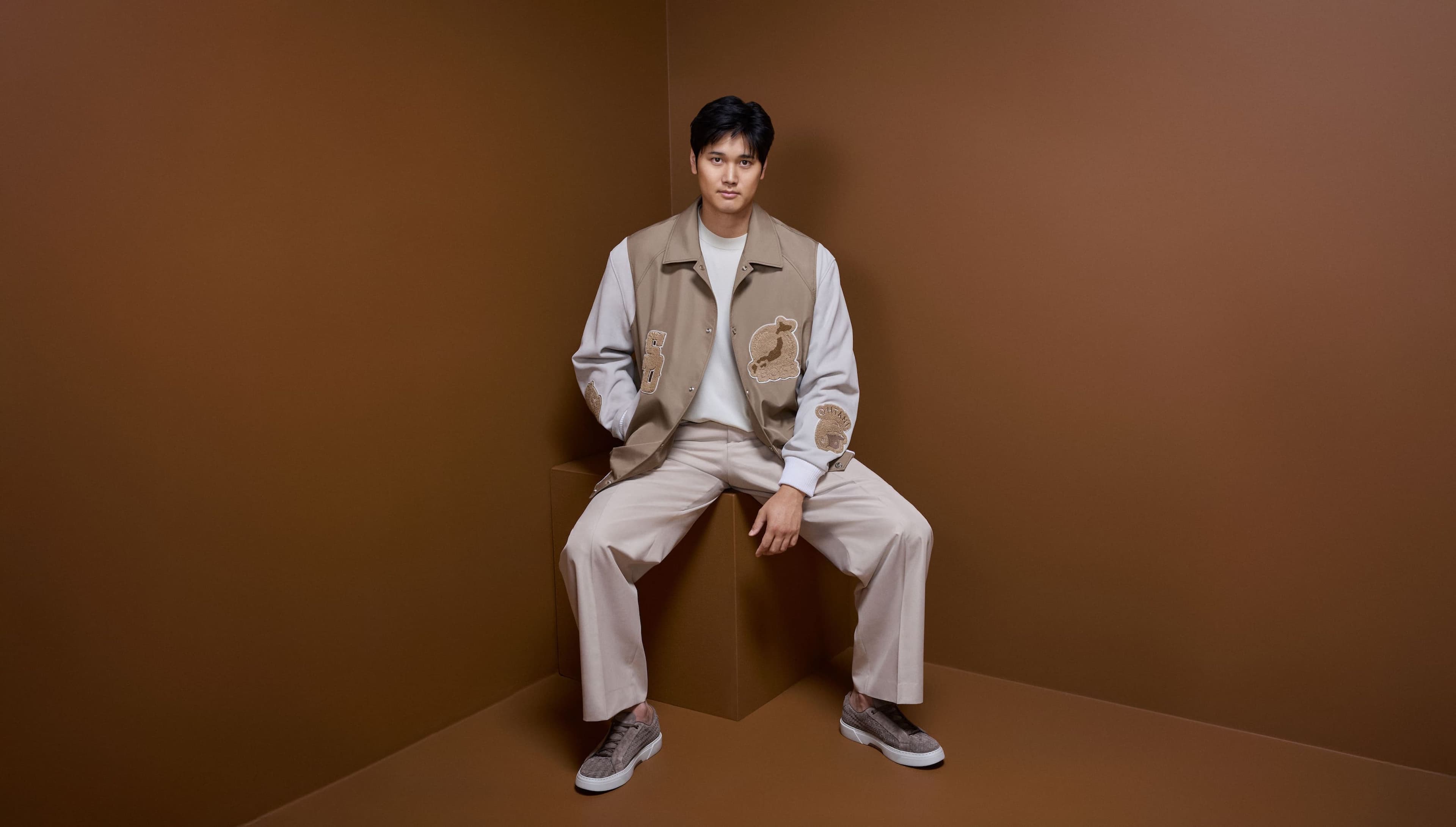 大谷翔平演繹BOSS x SHOHEI OHTANI日本獨家限定款造型。(BOSS提供)