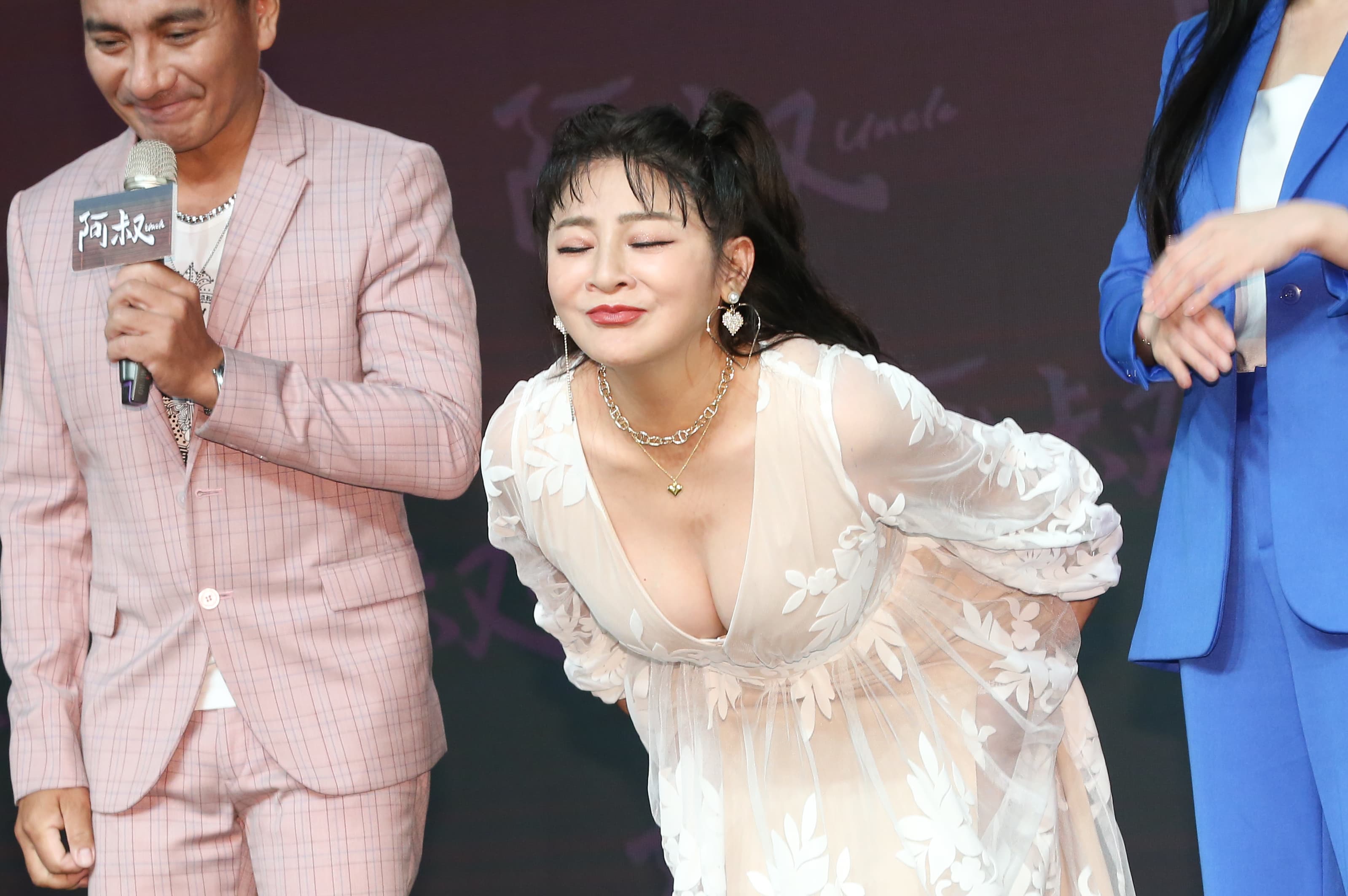 《阿叔》今天舉行首映會,王彩樺大露長輩。
