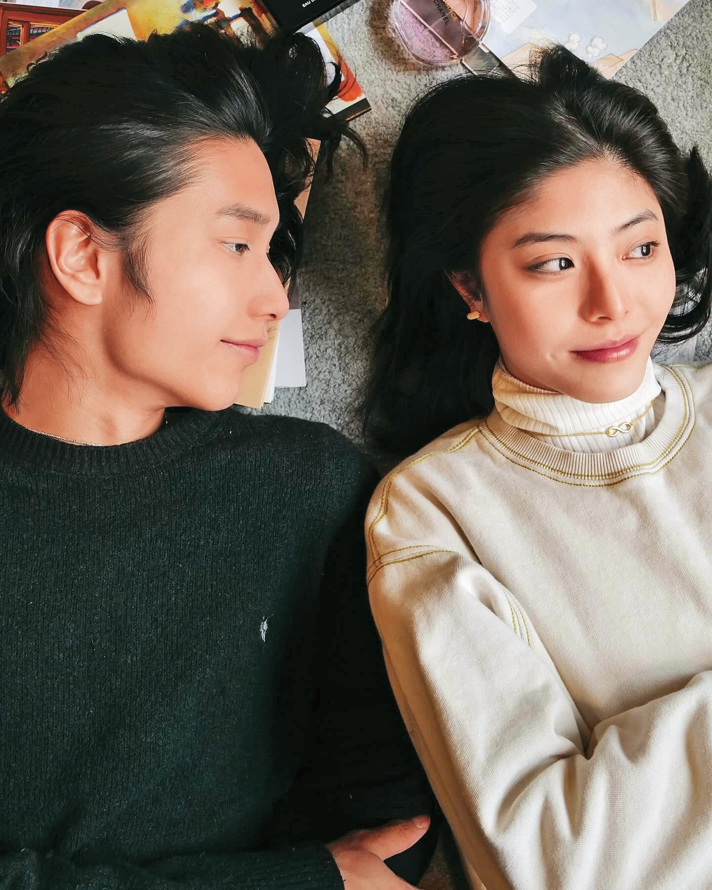讓魏如萱如此著迷的Ian（左），和前女友（右）若盈藕斷絲連，感情關係複雜。（翻攝自raeteng IG）