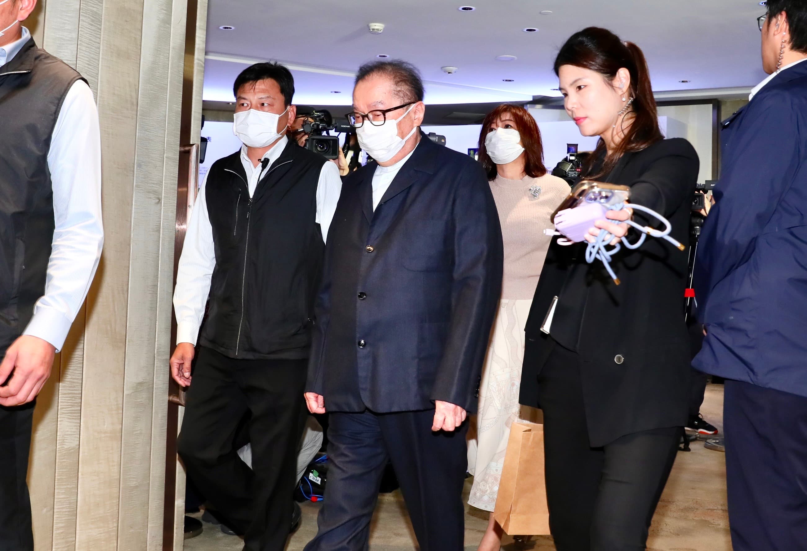 廣達董事長林百里出席張忠謀新書發表會。