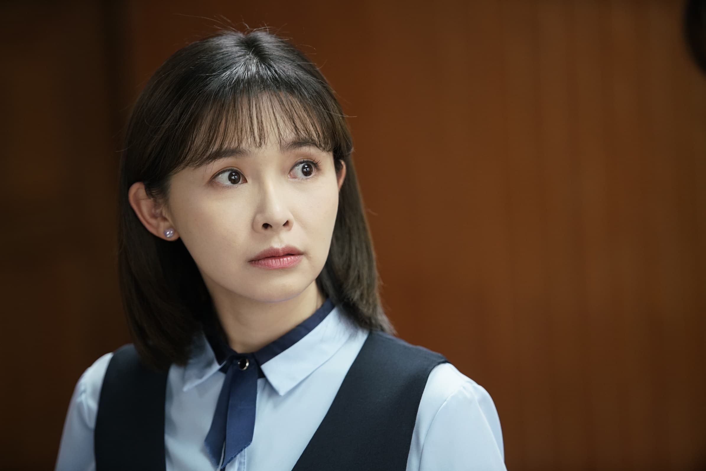 吳婉君在中視《開創者》裡對李國毅頗有好感。(中視提供)