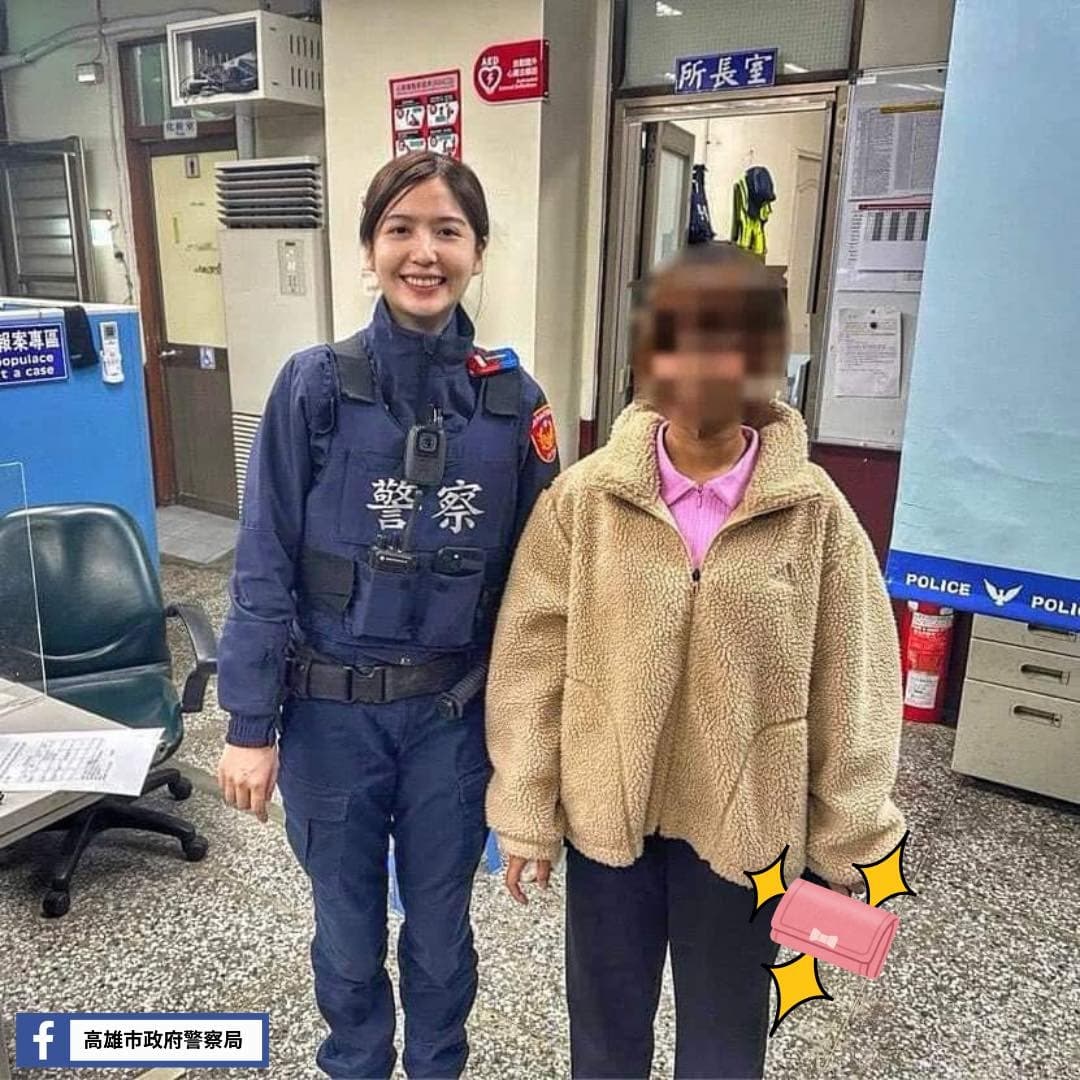 正妹女警引發網友暴動。(翻攝自高雄市政府警察局臉書)