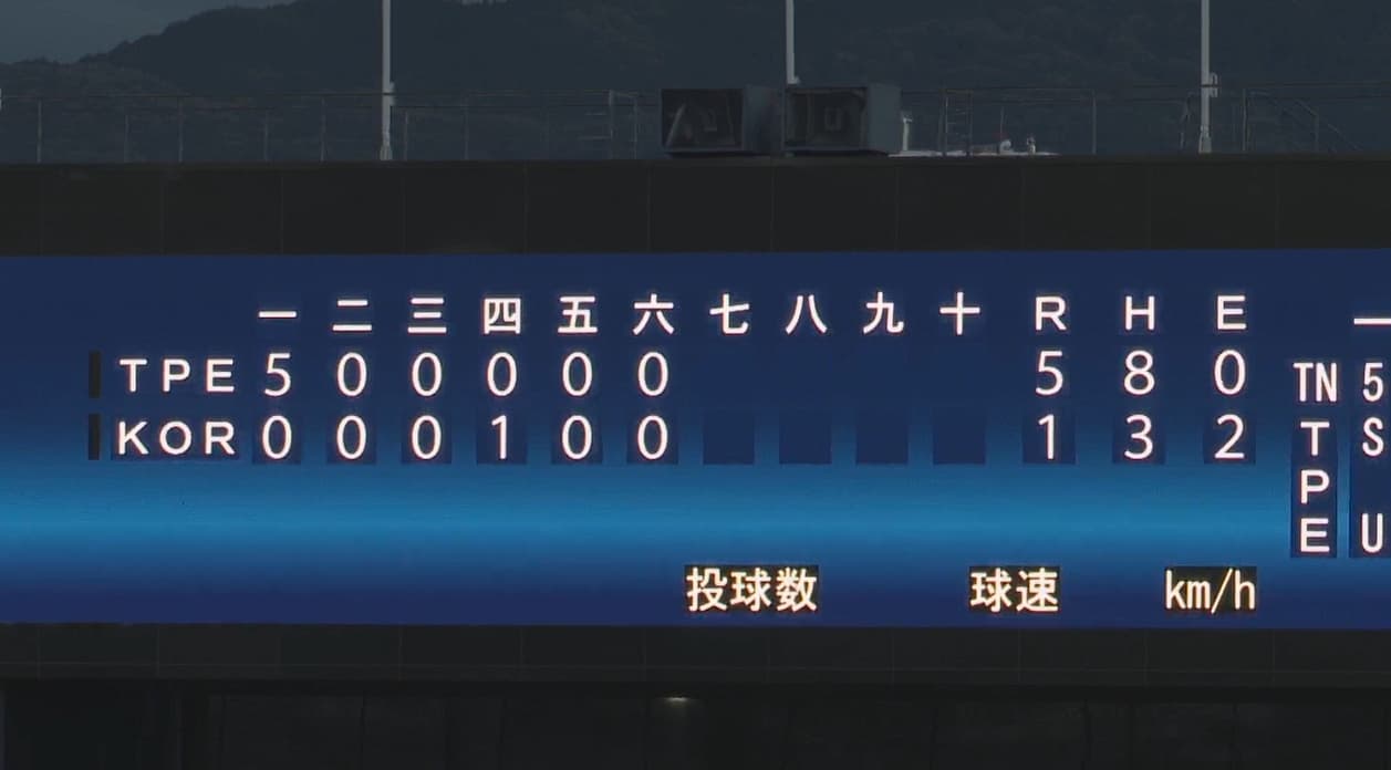 台灣以5比1擊退韓國。（翻攝自YouTube 全日本軟式野球連盟）