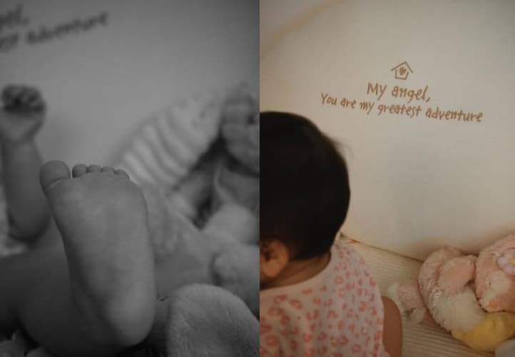 鬼鬼稍早曬出女兒近照,濃密黑髮吸睛,網友驚呼:「妹子好可愛!」(翻攝自Instagram/gemma_811)