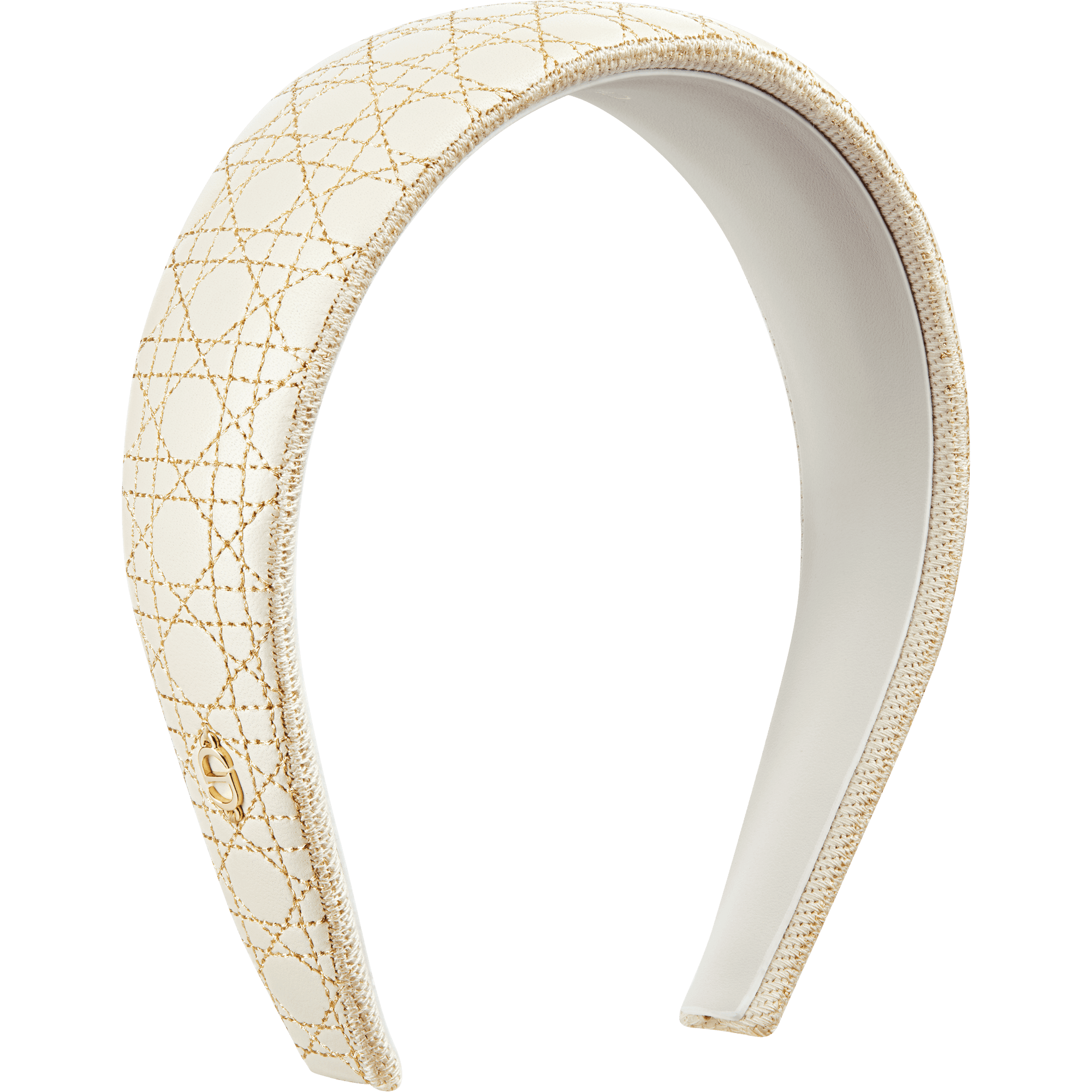 Dior Band金絲線籐格紋刺繡髮箍。NT$25,500(迪奧提供)