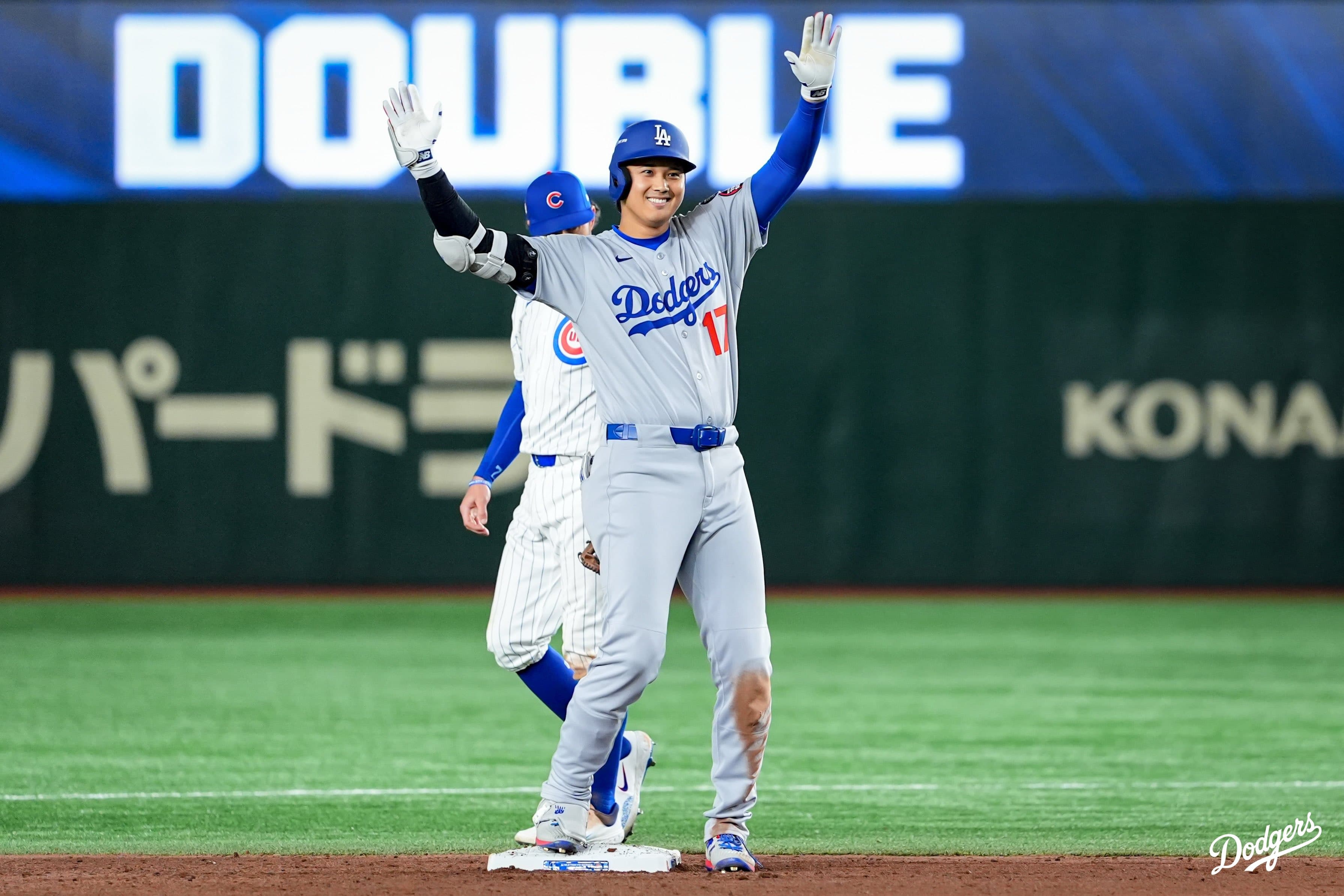 大谷翔平昨敲2安,助道奇隊得分取勝。(翻攝自X)