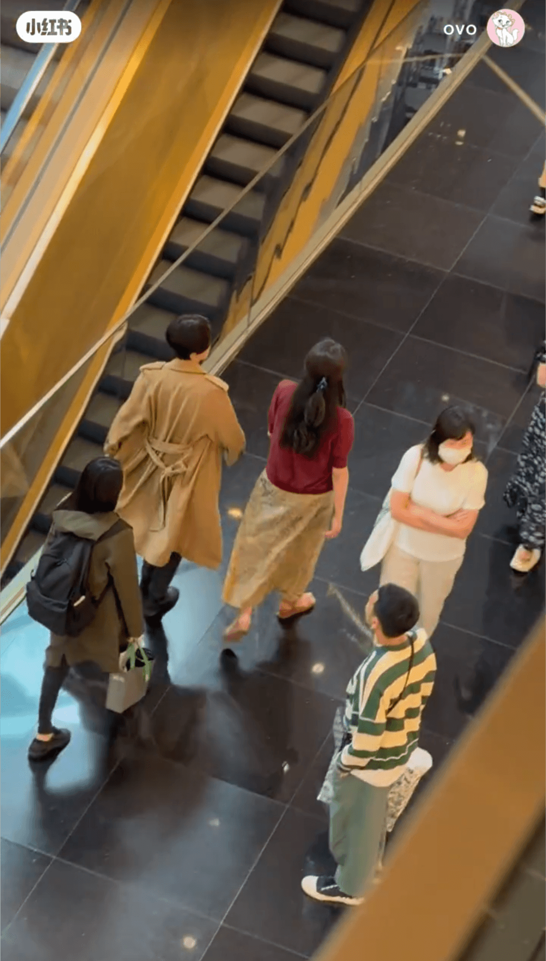 網友發現舒淇走路外八字又有點駝背,但仍大讚是「最美的外八字」。(翻攝自小紅書)