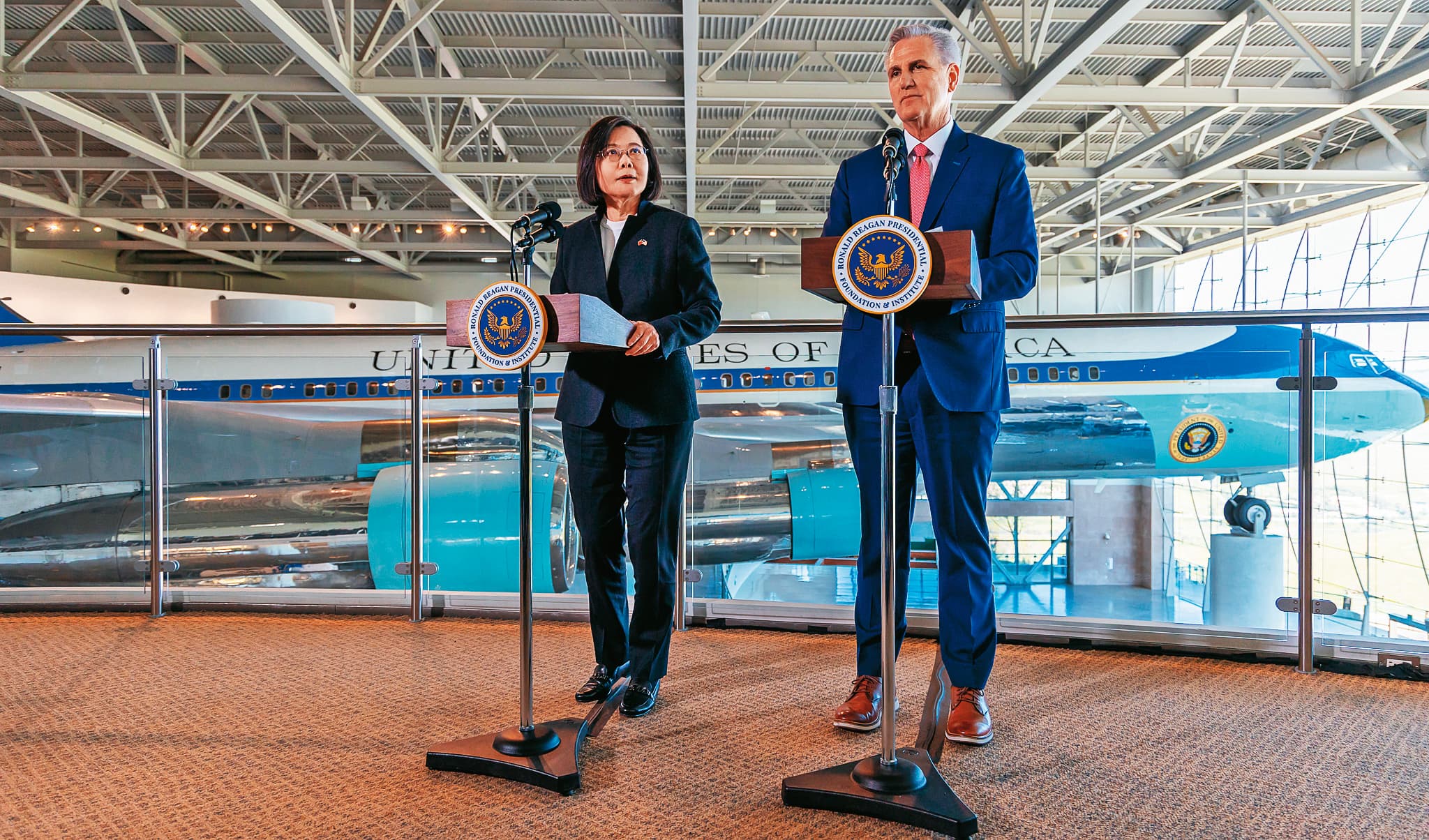 台灣國際知名度在蔡英文任內提升,2023年的「蔡麥會」就是一例。(總統府提供)