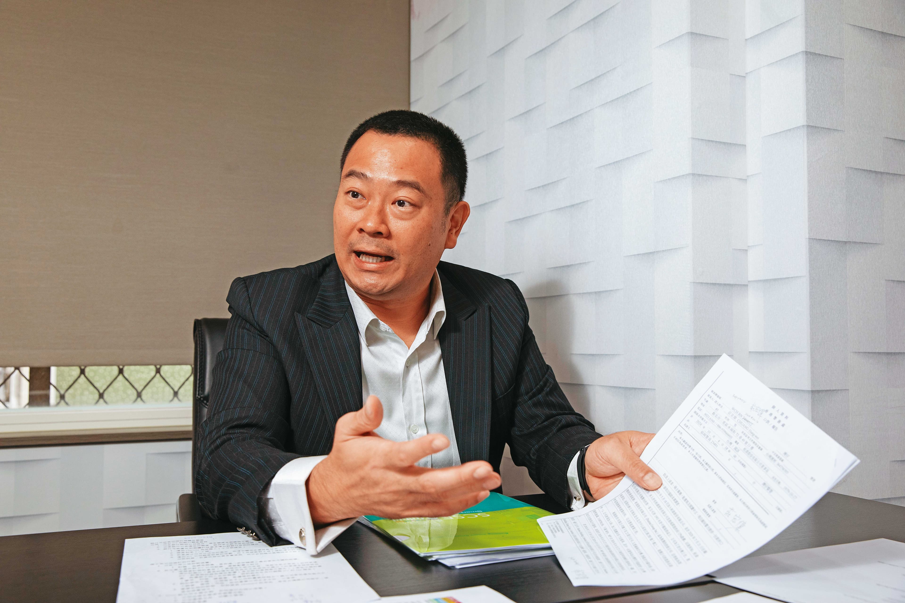 莊宏偉(圖)不滿前董事長張建智違法侵占公司股權,將張任內所作所為攤在陽光下。