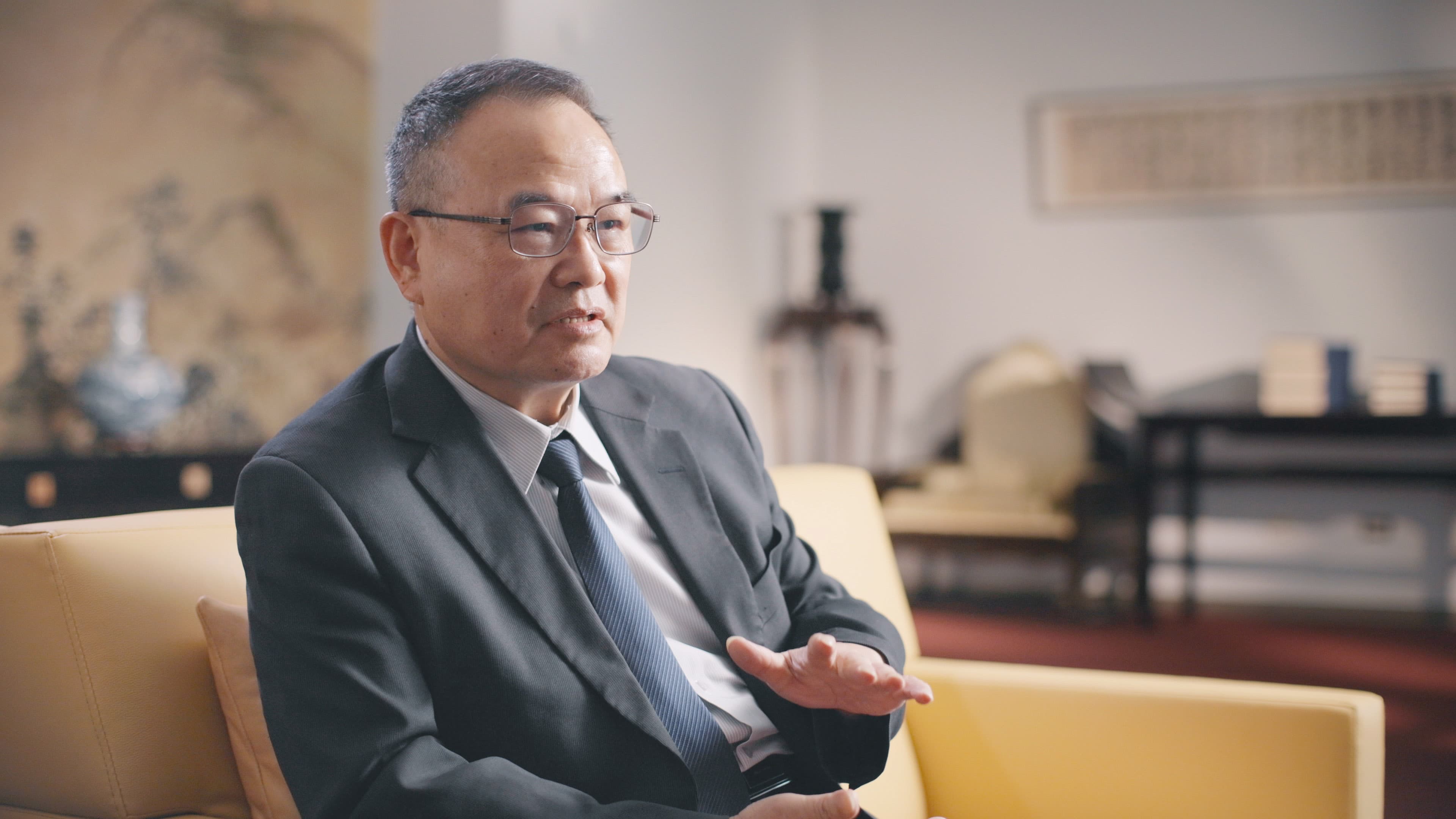 故宮博物院院長蕭宗煌表示:「對故宮來說,百年是一個過程,並不是一個句點。」(公視提供)