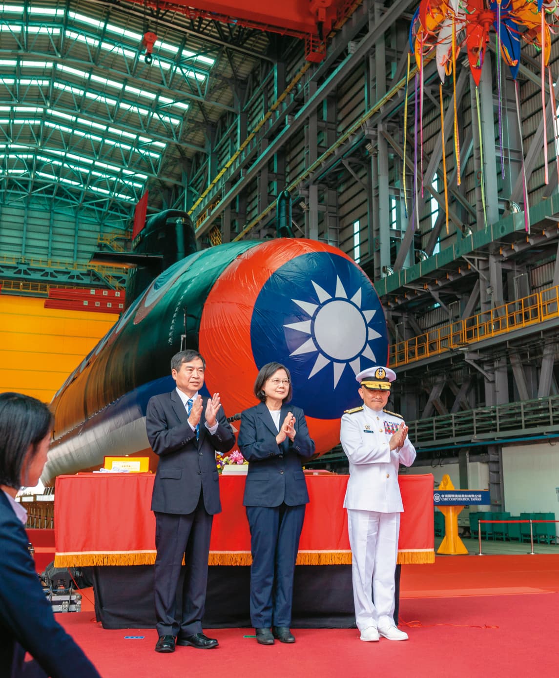 潛艦國造是蔡英文上任總統後,大力推動的國防自主重要項目之一。(翻攝總統府flickr)