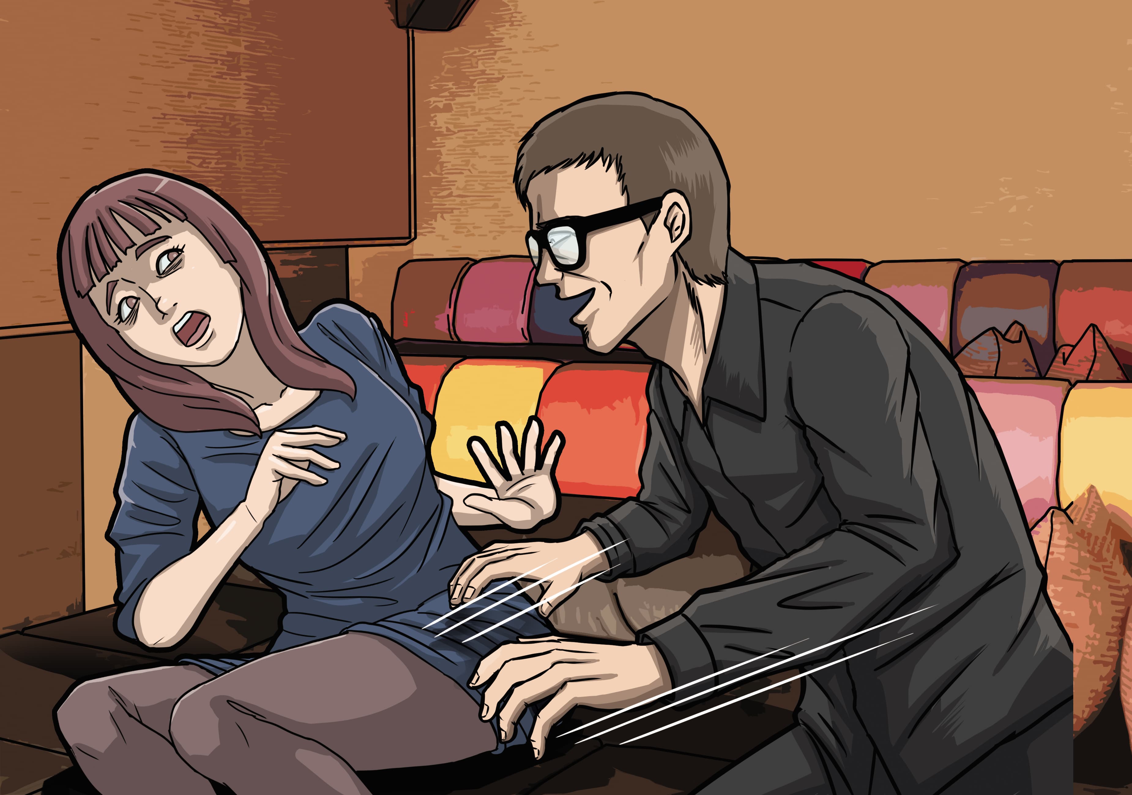 蔡明宏(右)另被控在西門町U2電影館猥褻女同事,檢方另行分案調查中。(示意畫面)