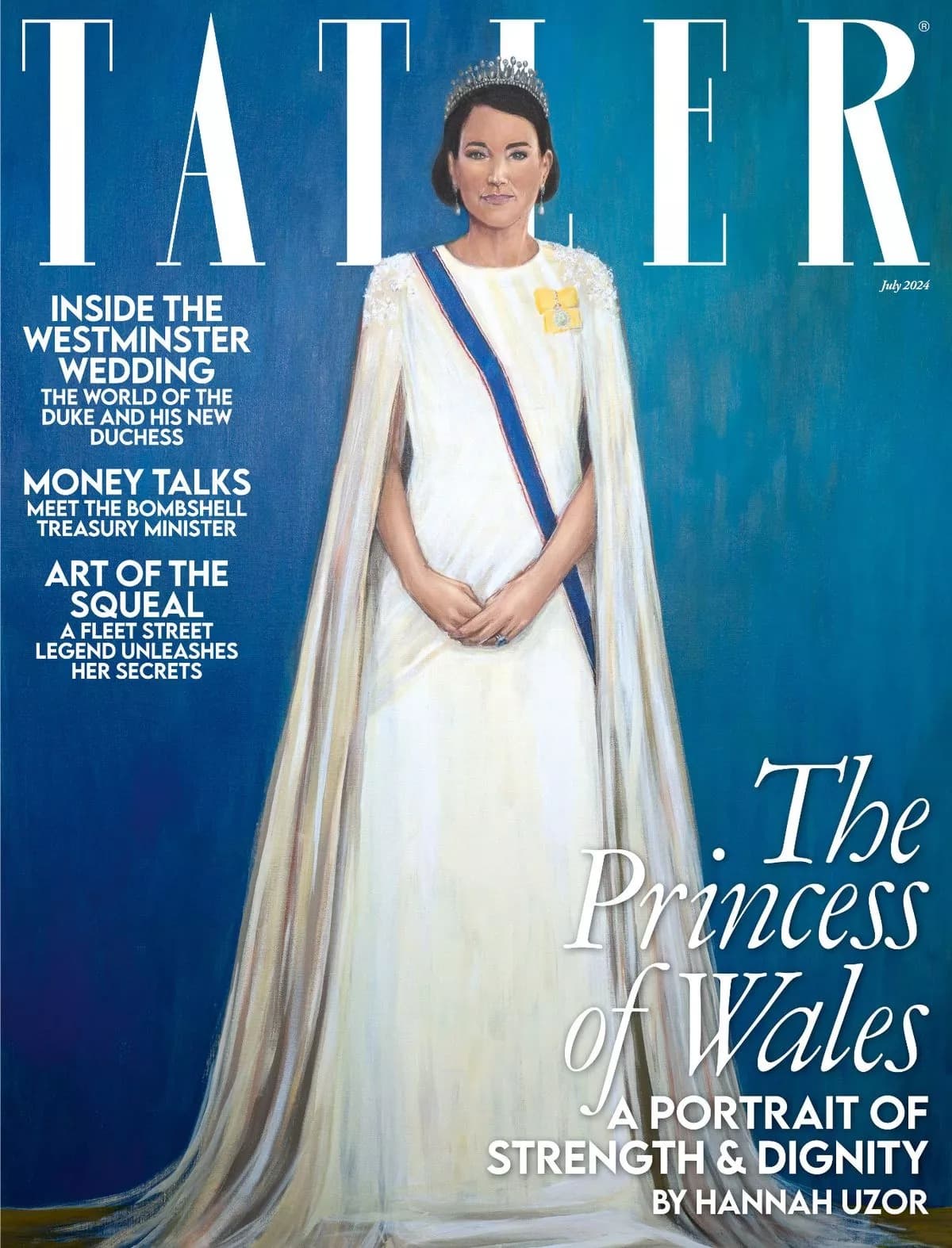 凱特王妃的肖像,由雜誌《Tatler》委託藝術家Hannah Uzor創作。(翻攝Tatler)