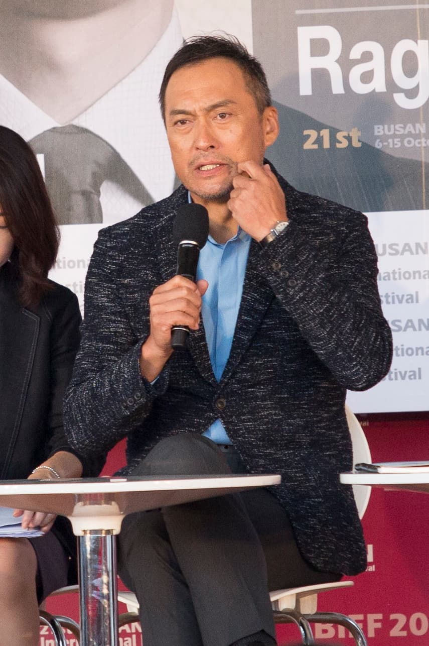 影帝渡邊謙對於能代表《怒》出席釜山影展感到開心與自豪。(林弘斌攝)