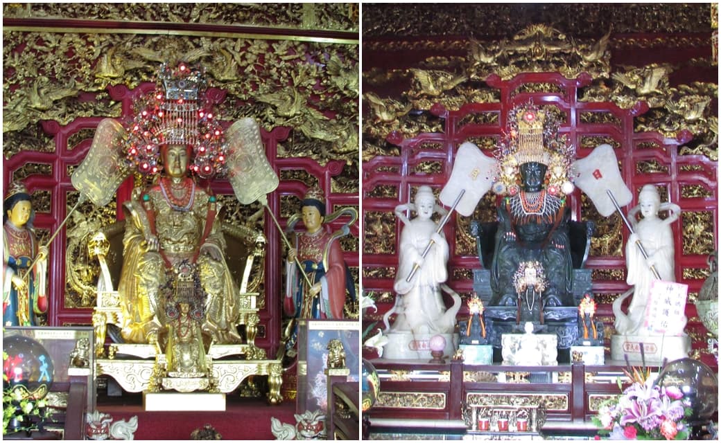 玉媽祖及金媽祖分別位於南天宮的二、三樓。