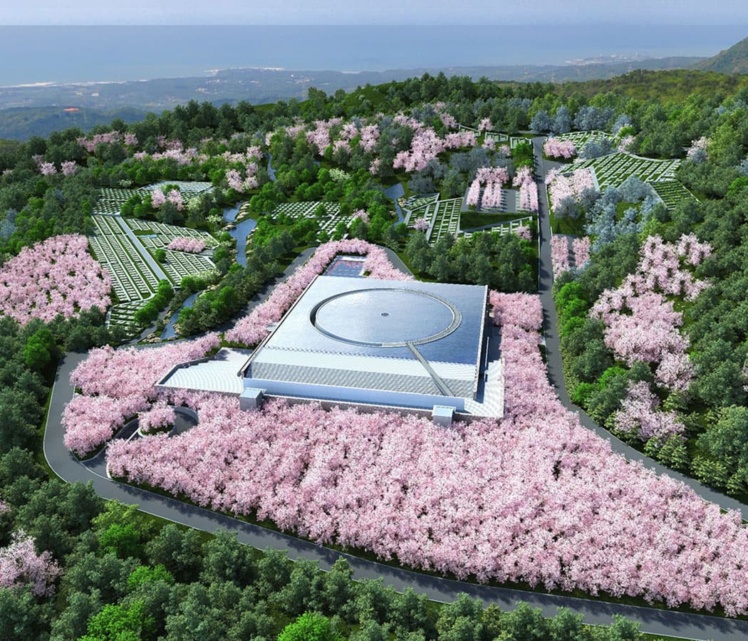 墓園光之殿堂,請來日本知名建築師安藤忠雄設計。