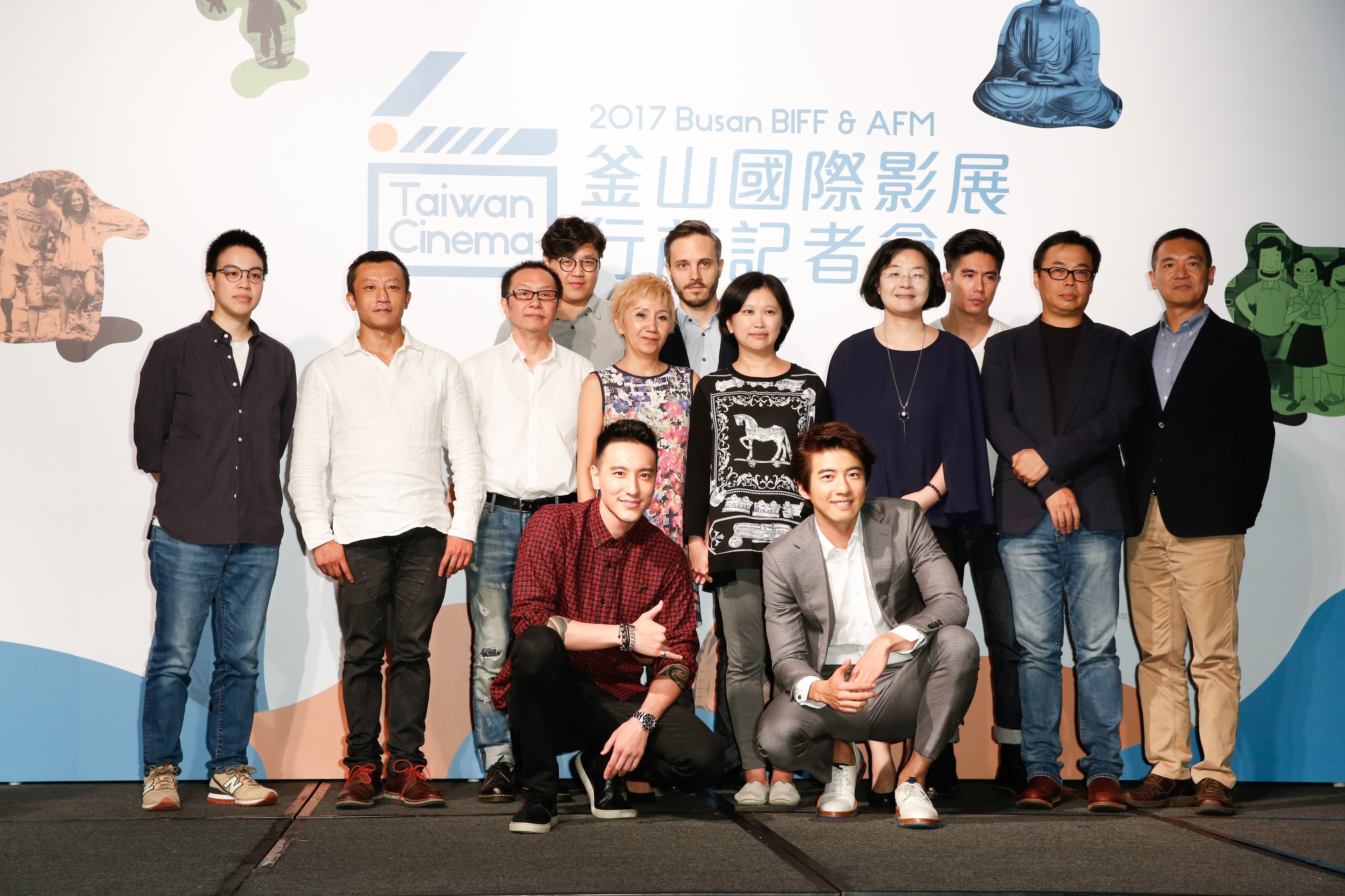 釜山影展行前記者會,參與影人談拍片甘苦。