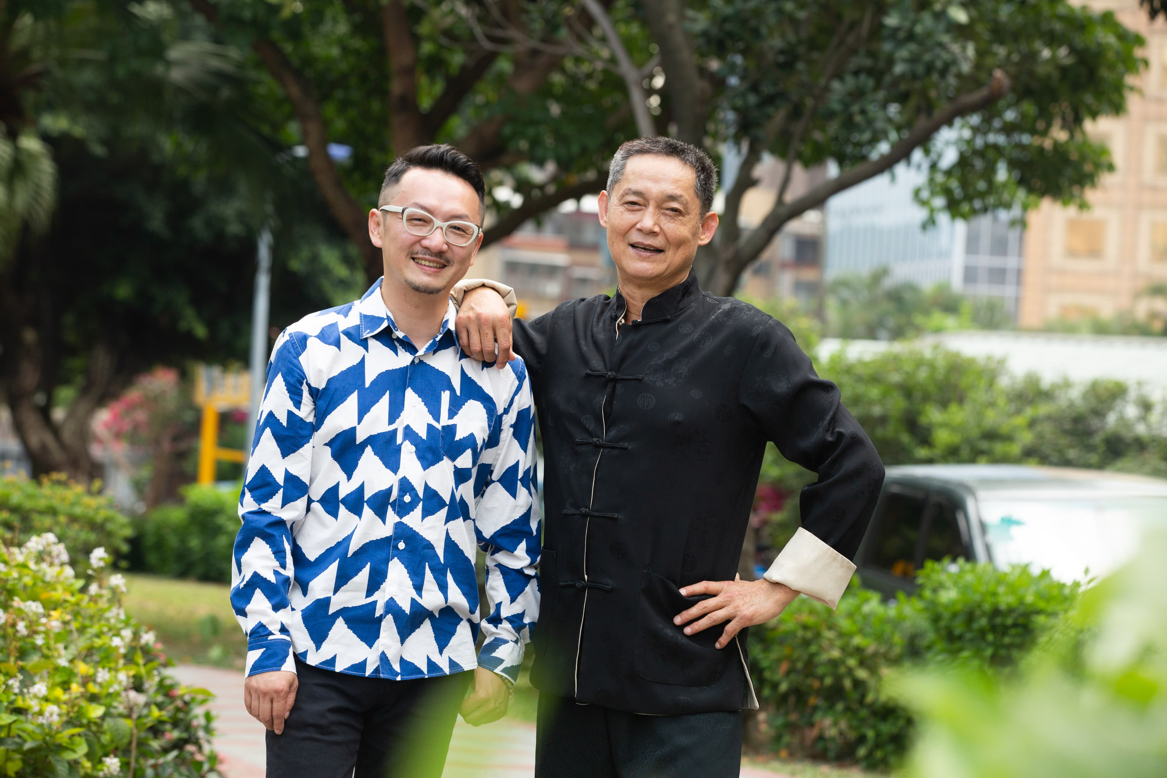 王奇(左)透露他為了拍攝短片花了超過50萬,目前都還沒仔細算帳,怕一算自己會嚇到,此外他表示會讓短片進行公益放映。