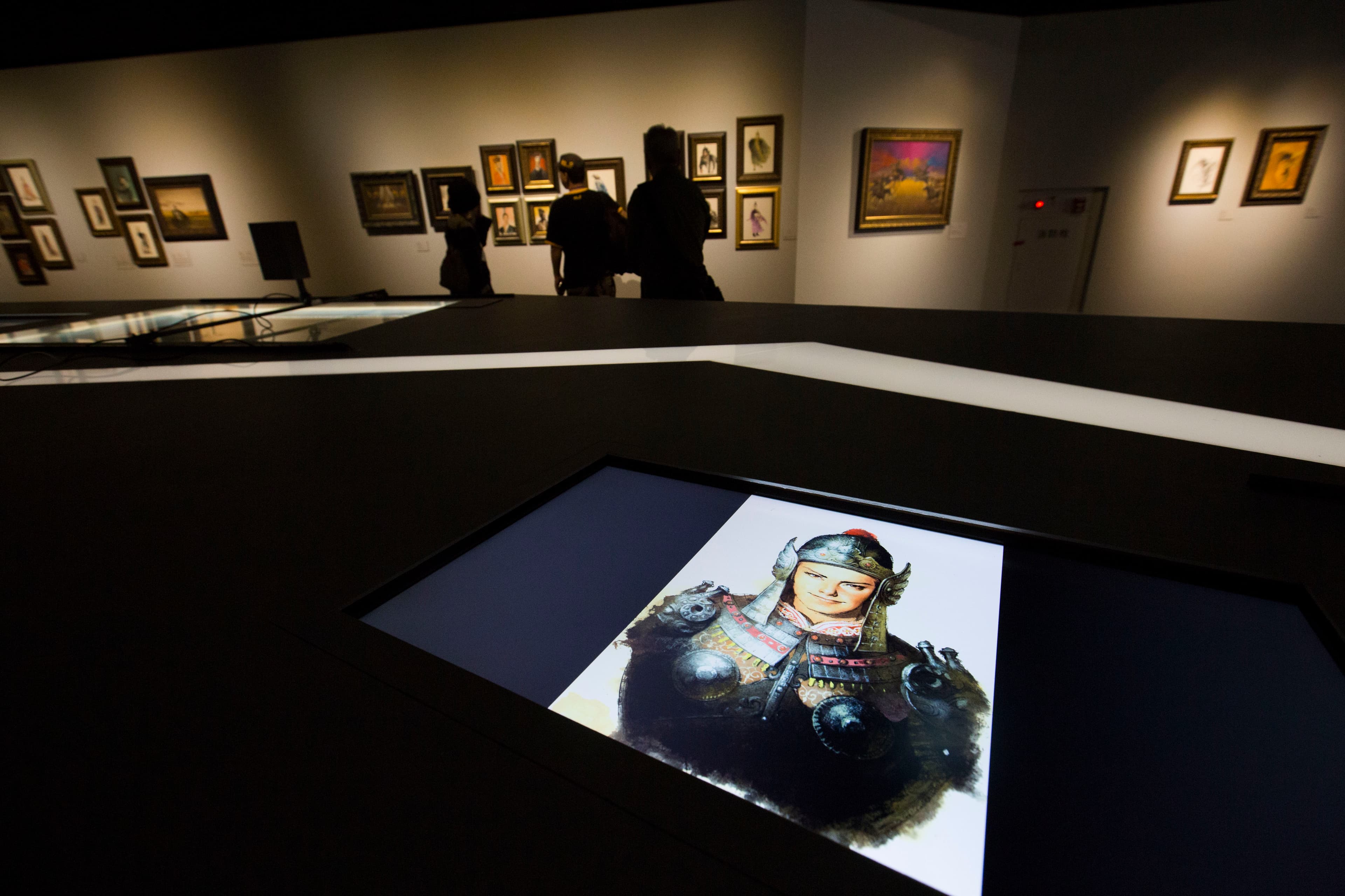 鄭問故宮大展將於16日正式開展,圖為展場內的情景。