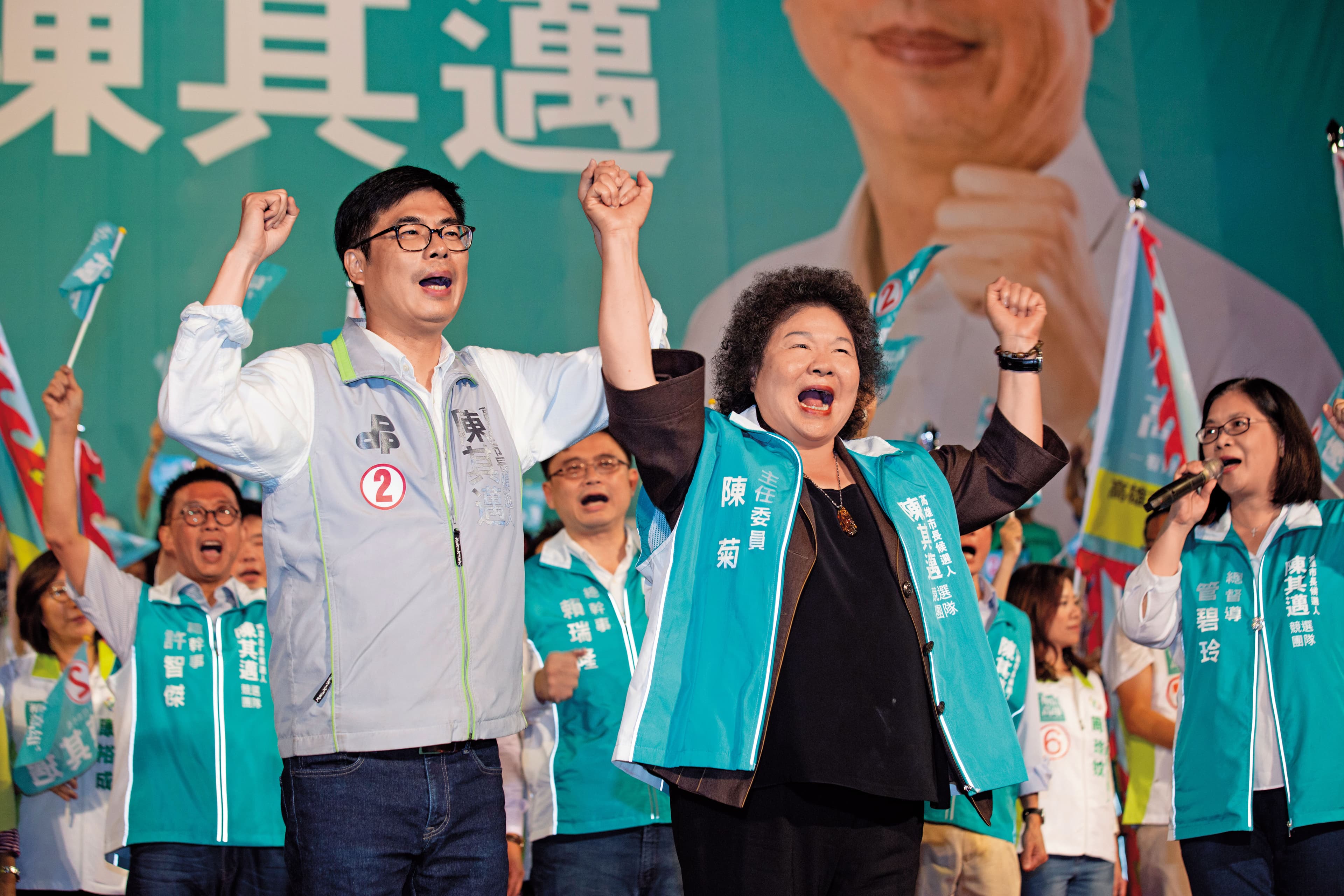 陳菊分析,民進黨在選戰初期把「藍綠放一邊」,也是陳其邁陷入苦戰的原因。